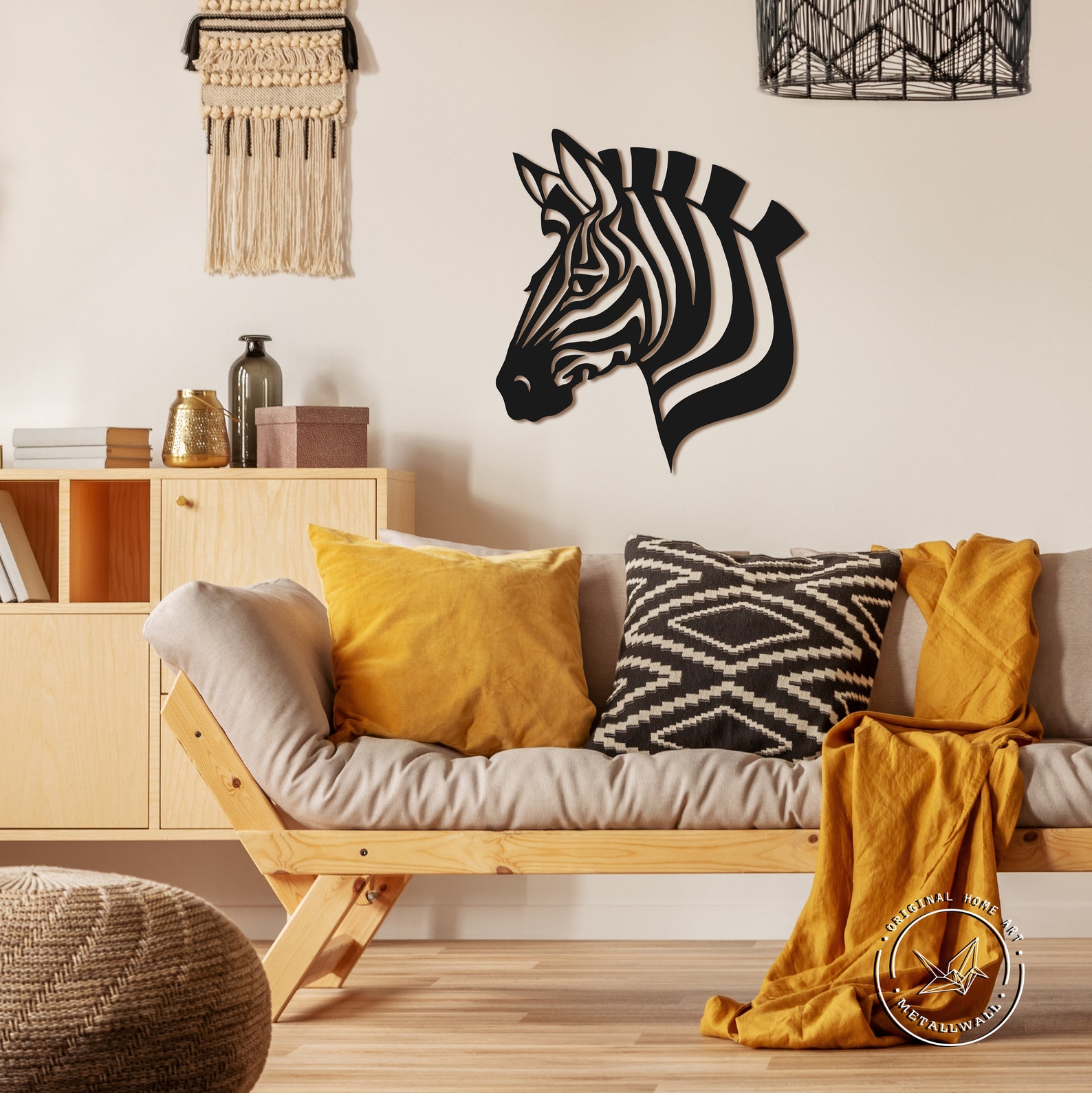 Metal wall art Zebra head Large wall decor Metal sign Living Etsy