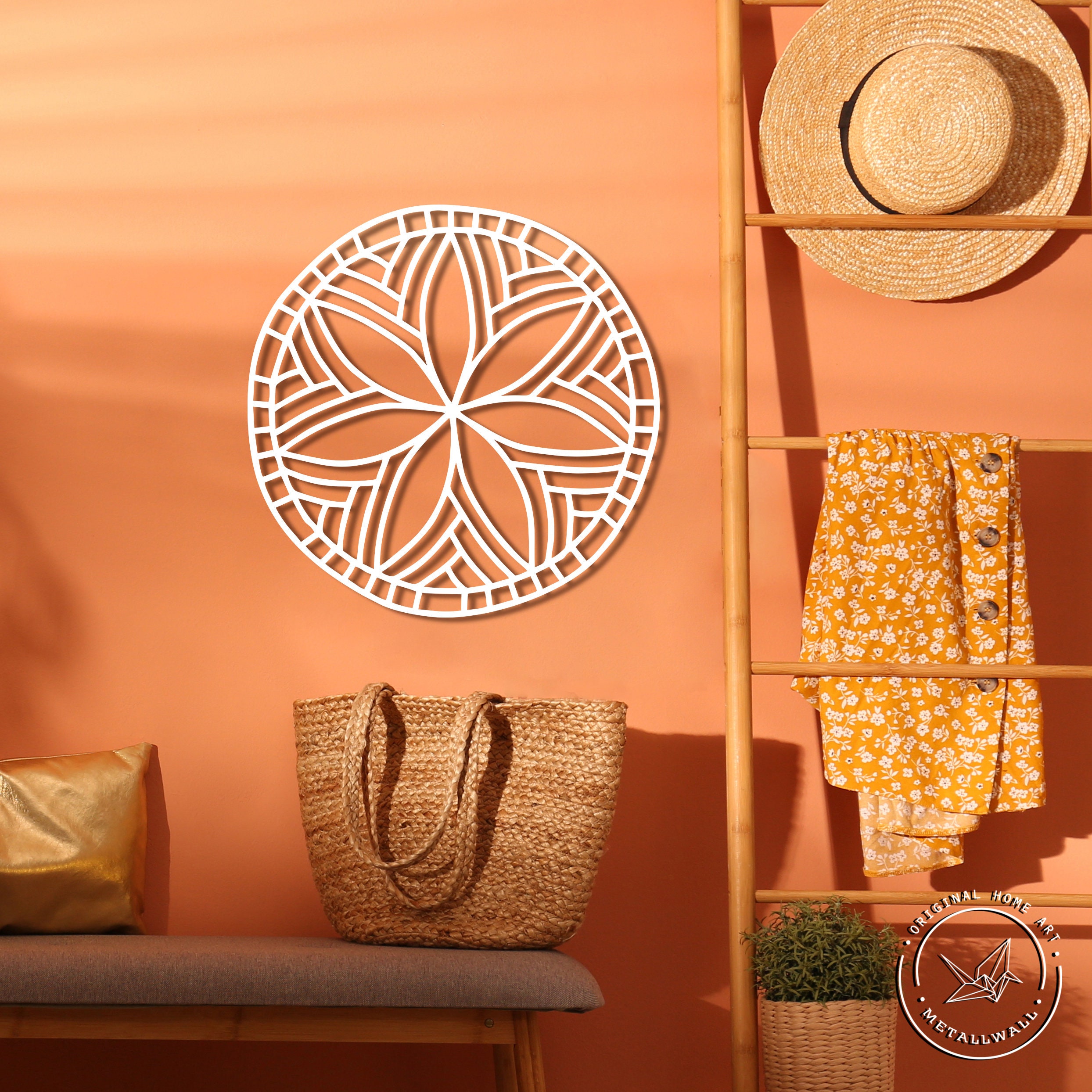 Mandala metal wall art Large wall hanging home decor Living Etsy