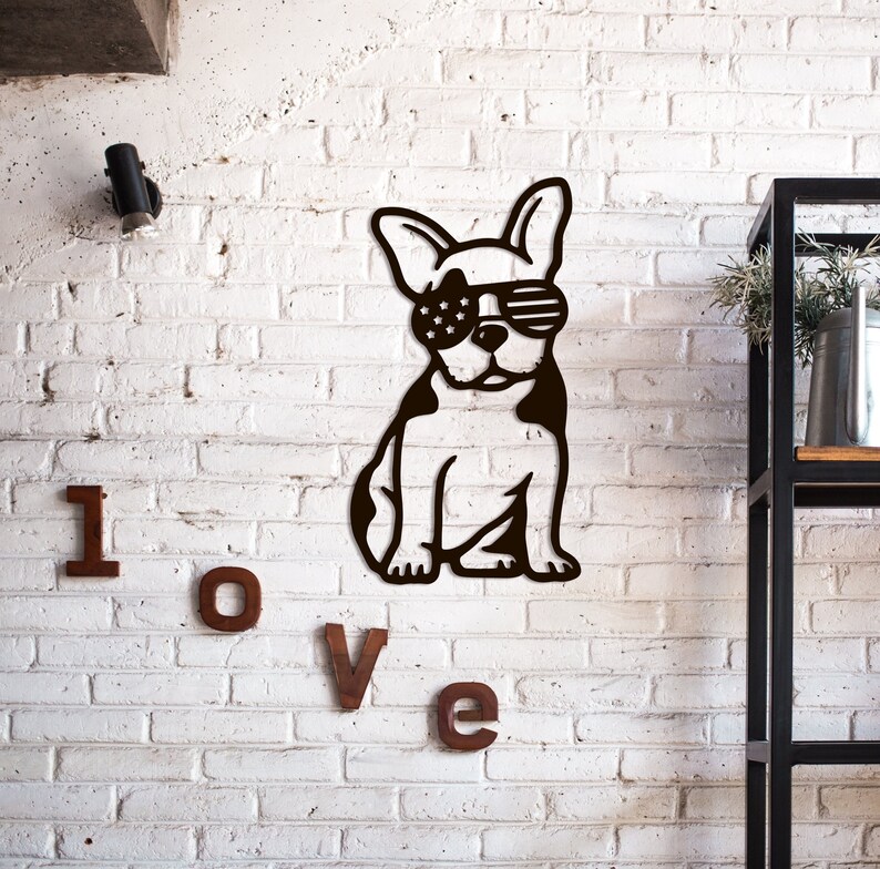 Metal Wall Art American Bulldog Dog Animal steel Home Decor | Etsy