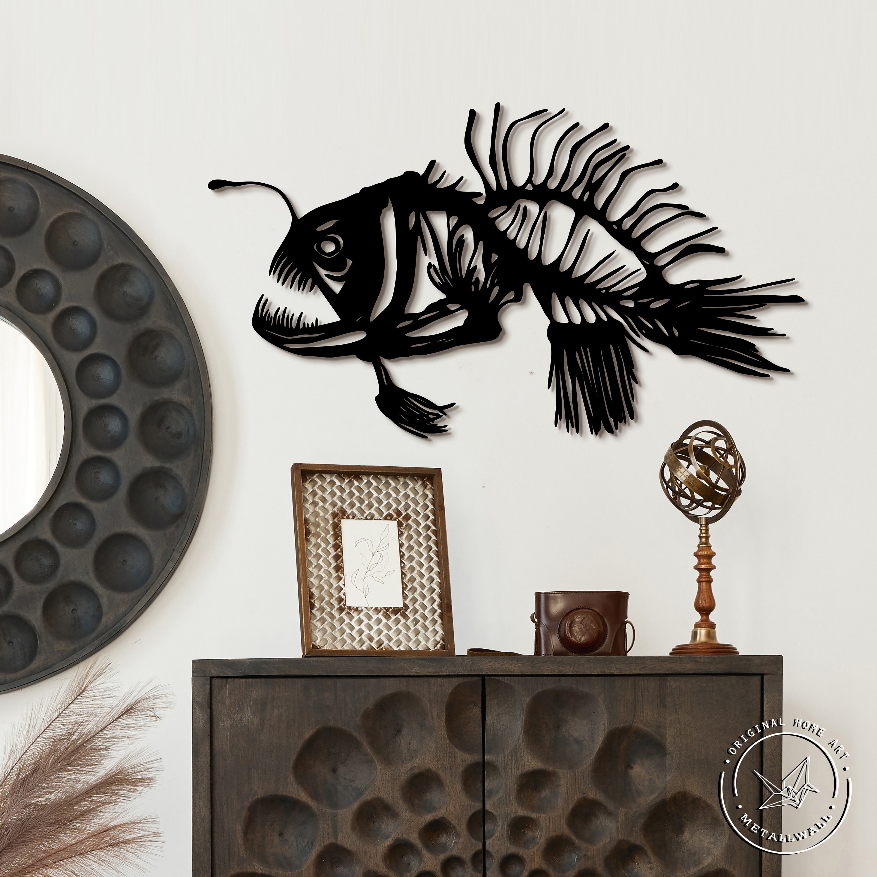 Fish metal wall art Large wall hanging home decor Metal sign Etsy