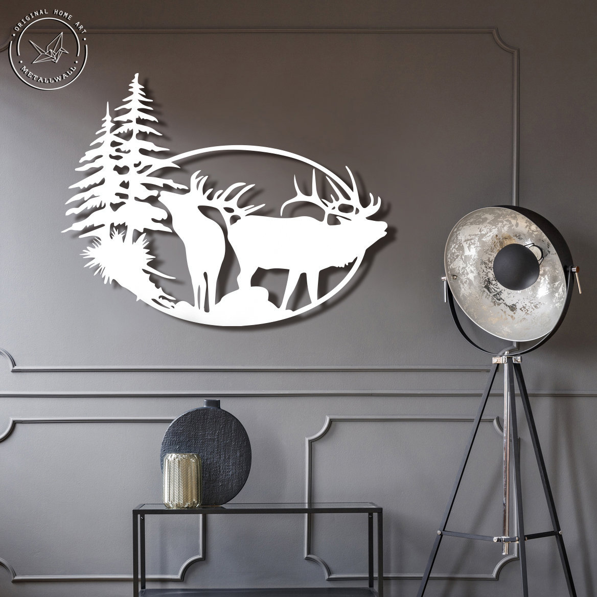 Deer Head Metal wall art Metal wall decor Wall hanging metal Etsy