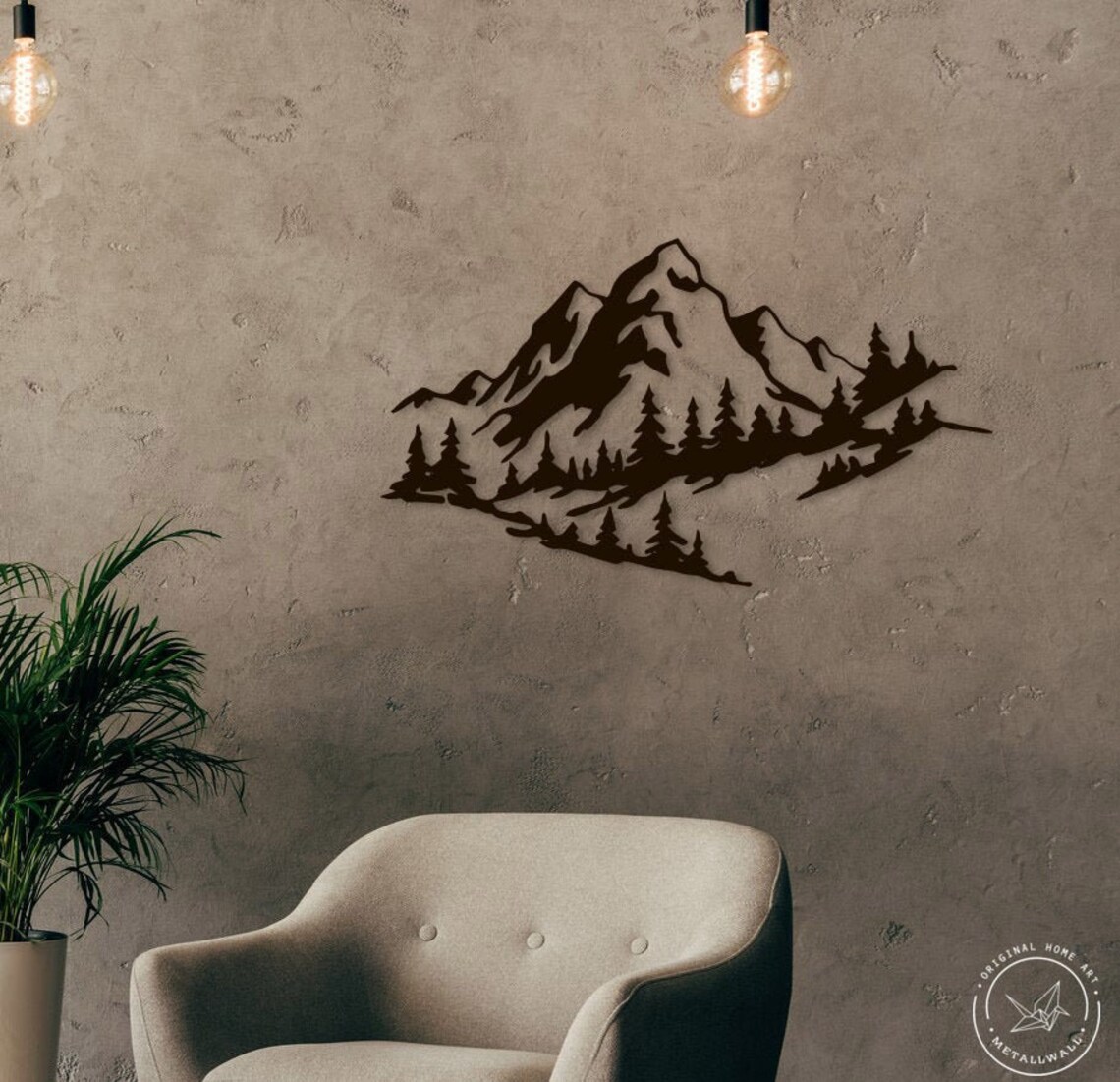 Mountain wall art Metal Wall Art Mountains Metal wall decor Etsy