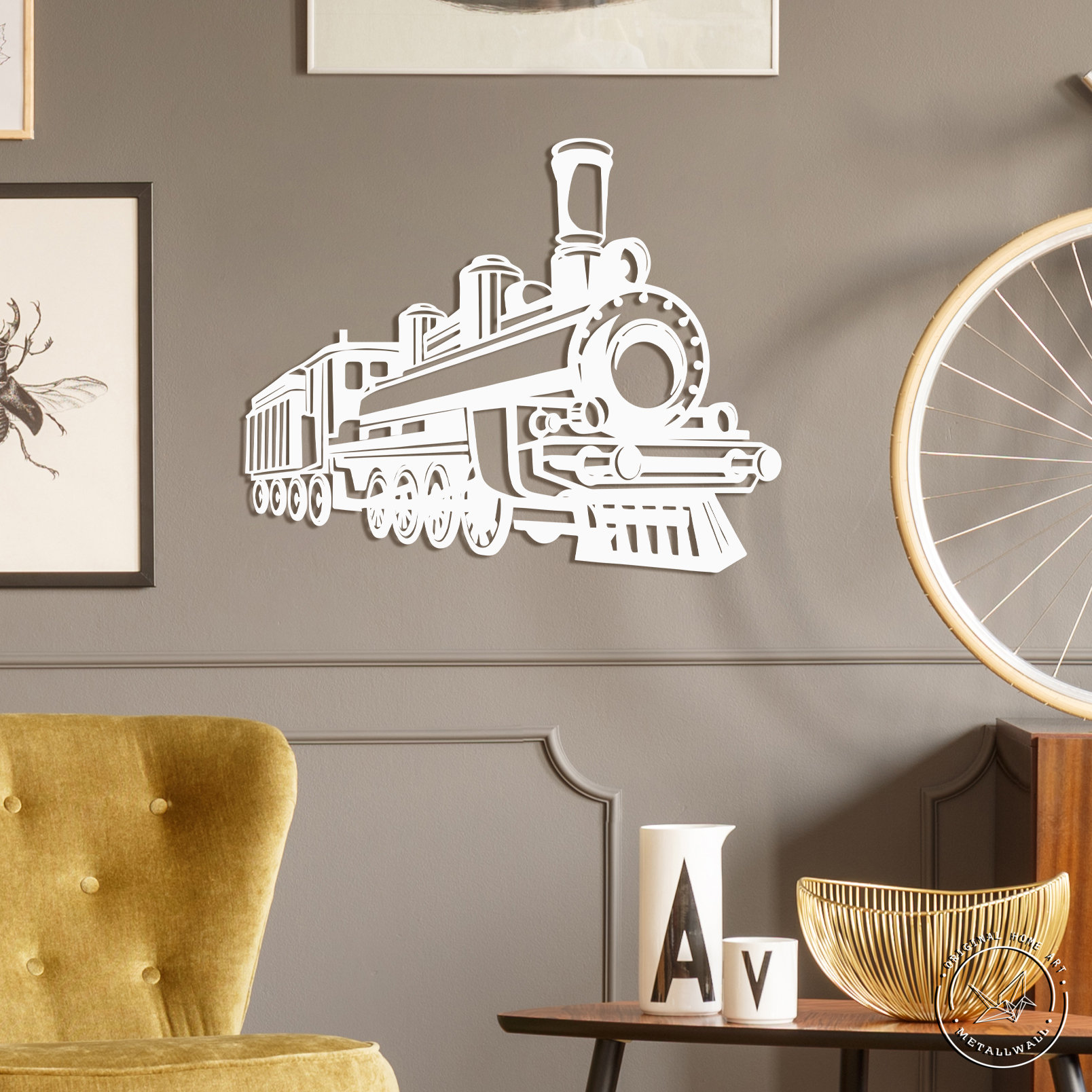 Metal Wall Art Steam Train Metal signs Home decor Etsy
