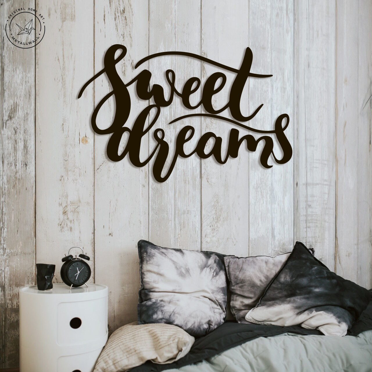 Sweet dreams sign Metal wall art Home decor Words Housewarming Etsy