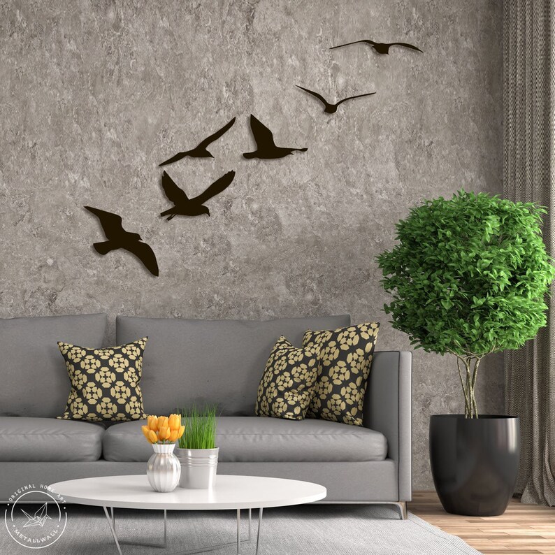 Metal bird wall art Large outdoor metal home decor wall art Etsy