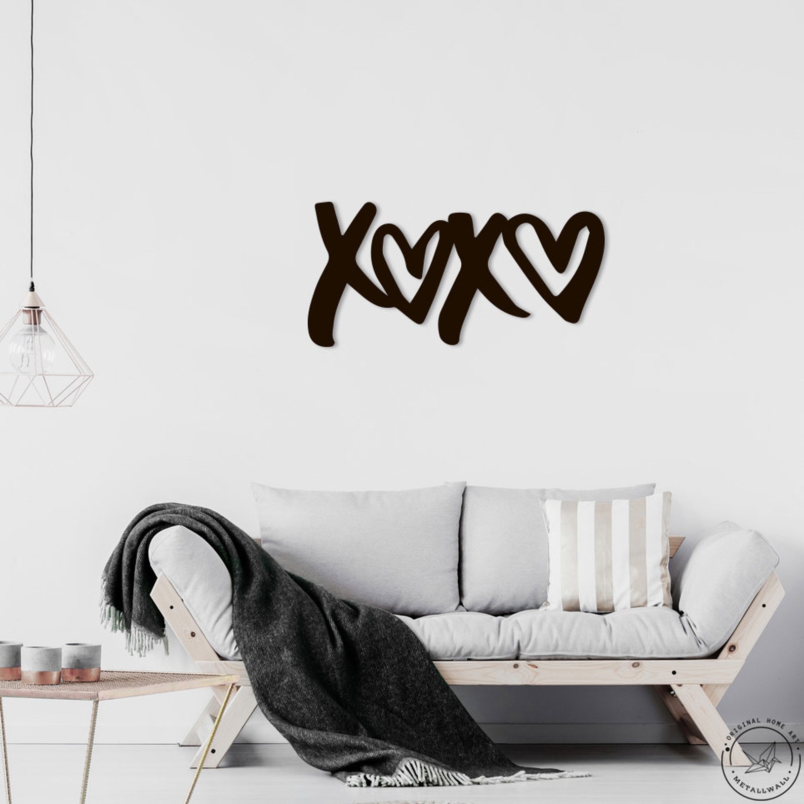 XOXO Metal Word Wall Art Home Decor Hanging Sign Gift Words | Etsy