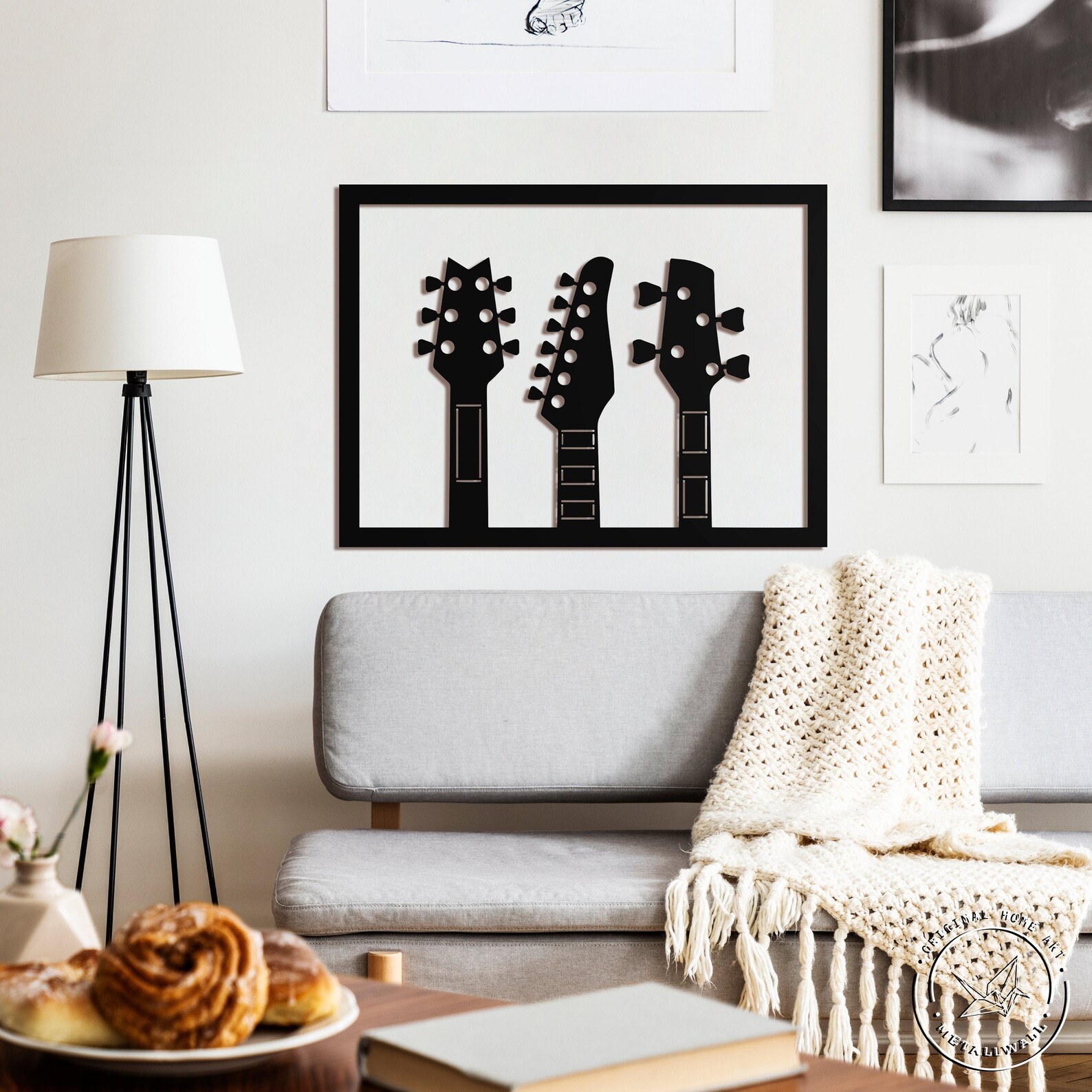Metal wall art guitar Music Decor Office decor Bedroom Living Etsy