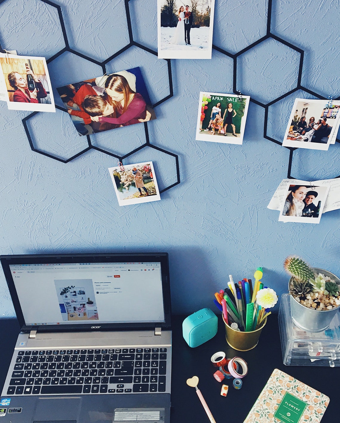 Notice board metal Wall Grid Mesh Memo Board Workspace Office Etsy