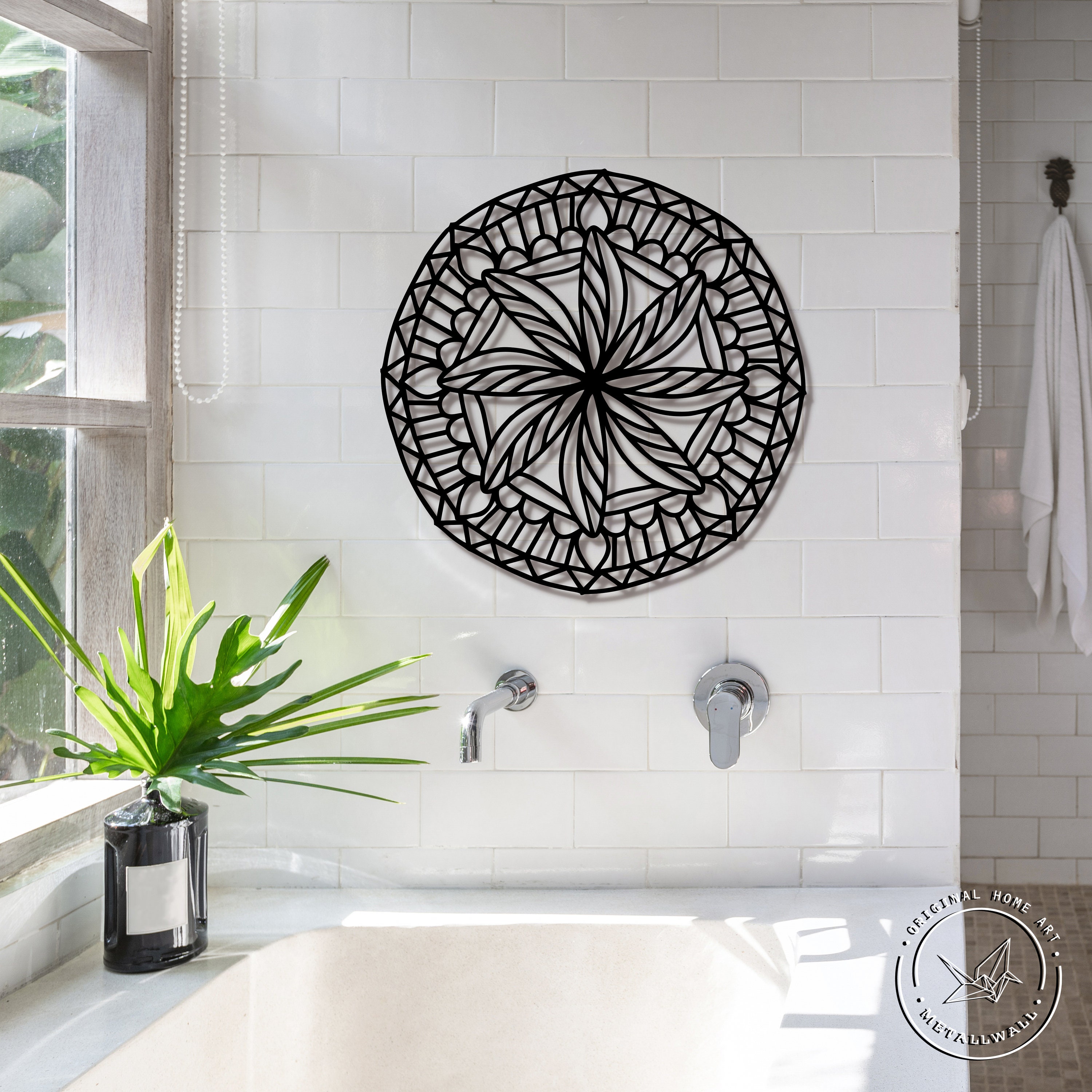 Mandala metal wall art Large wall hanging home decor Living Etsy