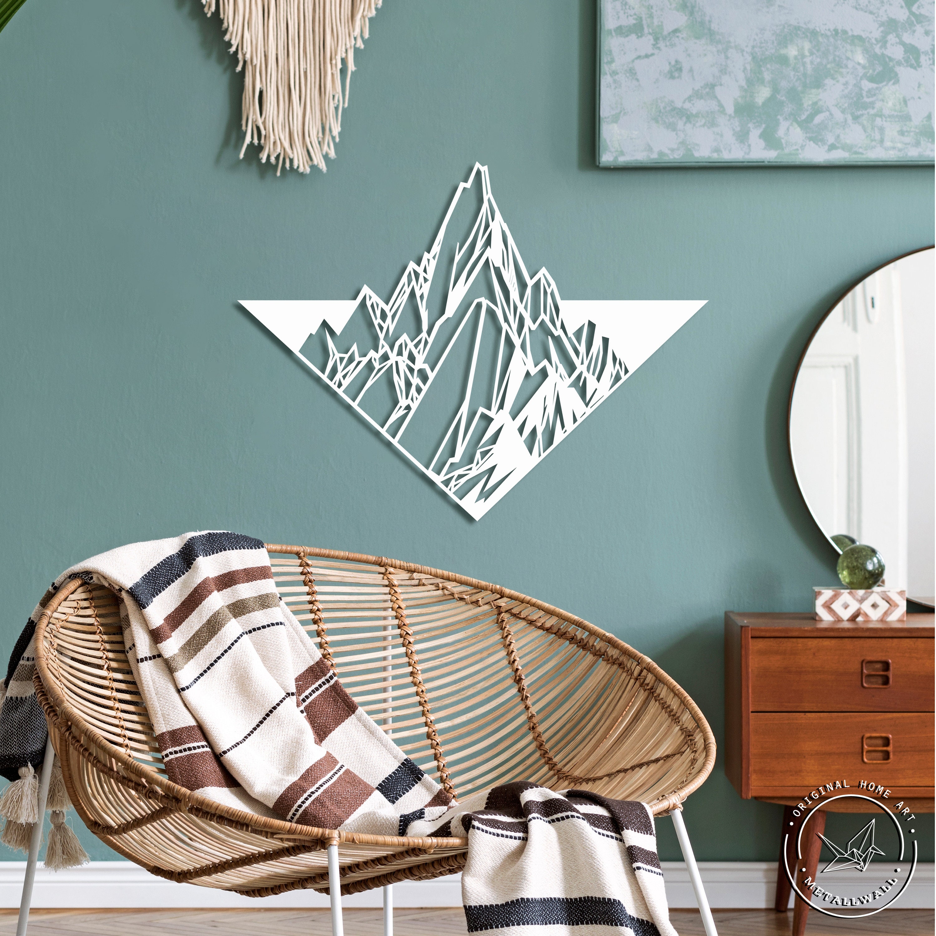 Mountains Metal Wall Art Wall decor Wall Hangings Large metal Etsy