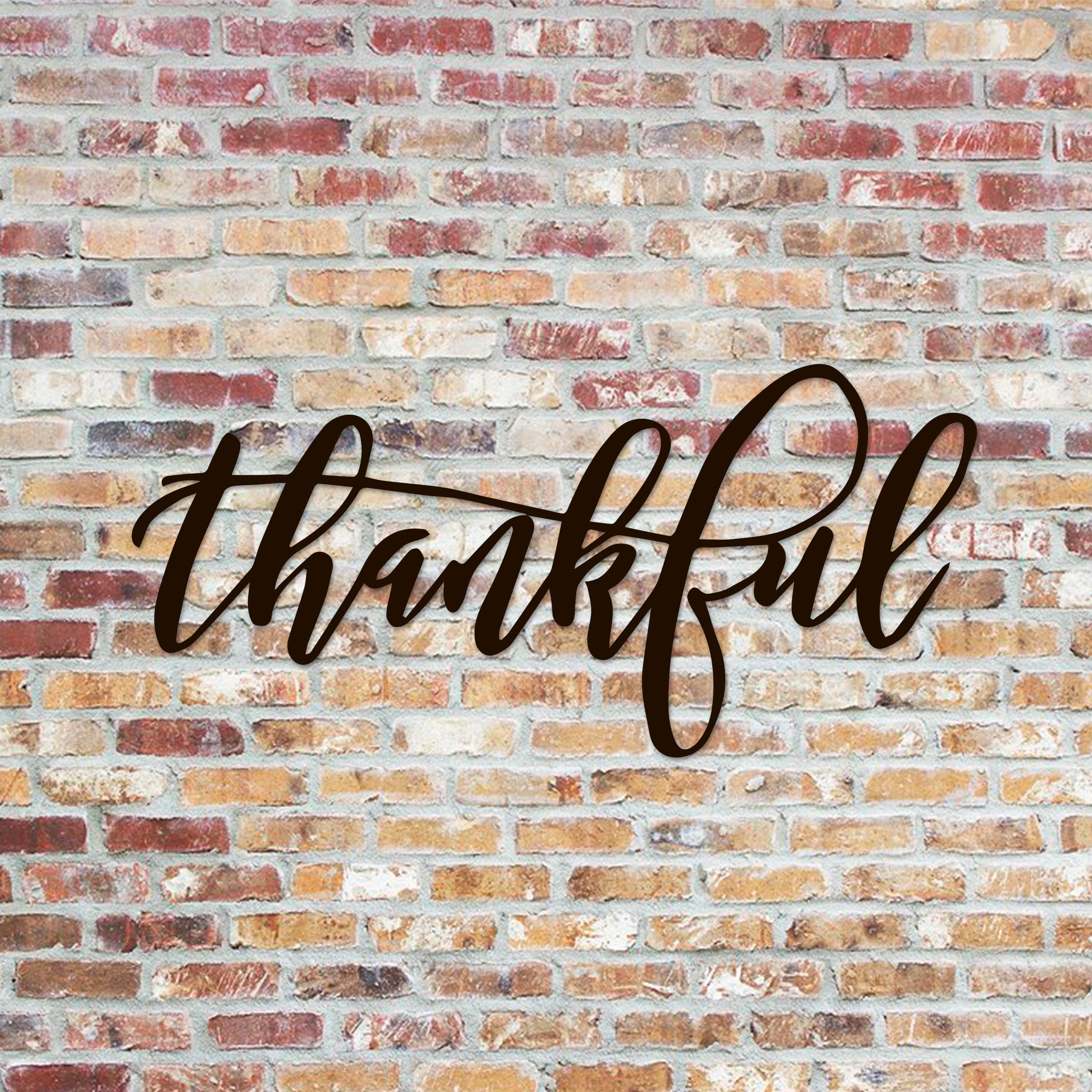 Thankful Metal Word Wall Art Home Decor Word Wall Hanging Etsy
