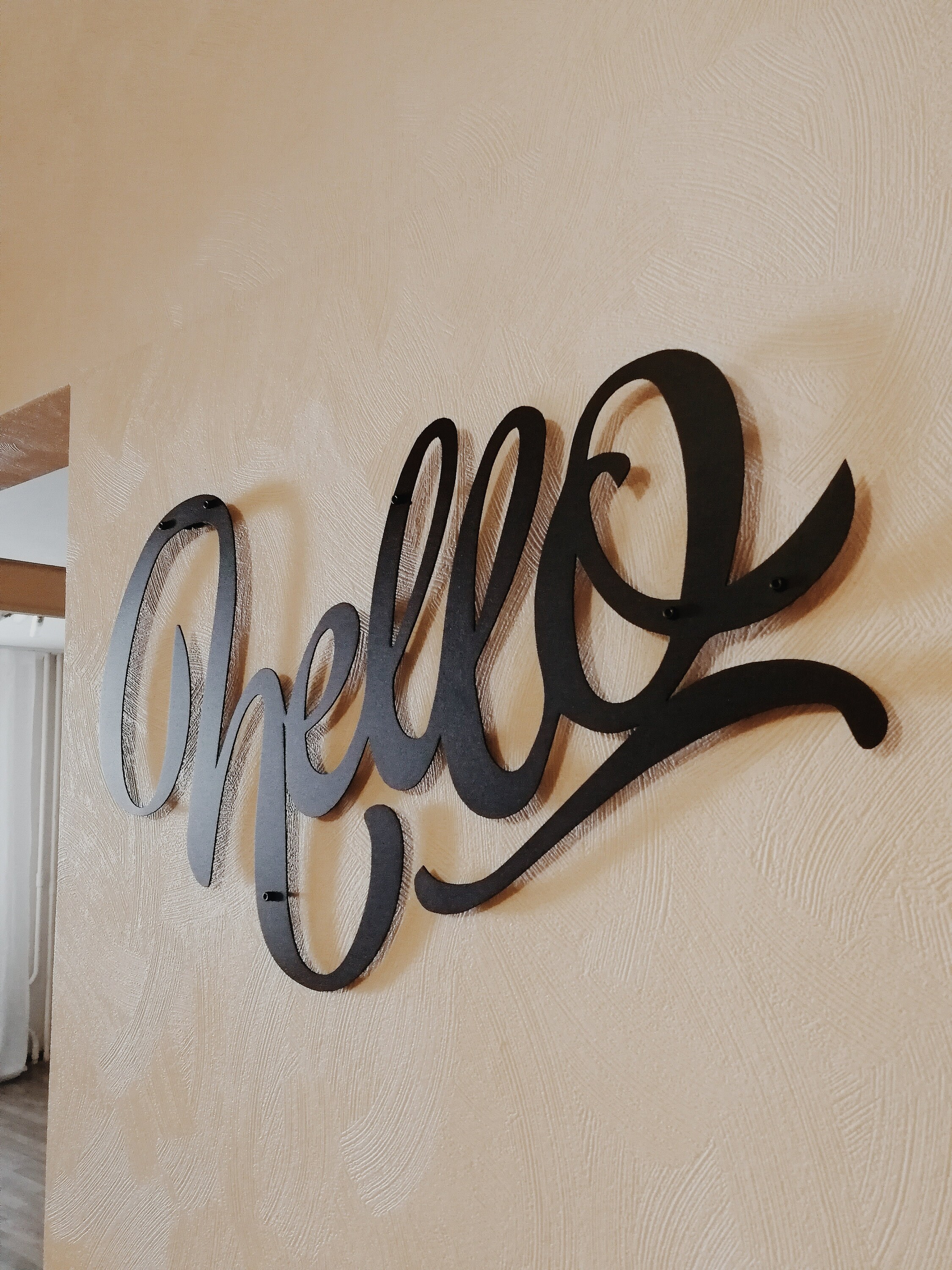 HELLO Metal Sign Outdoor Wall Art Home Decor Wall Art Hangings Etsy
