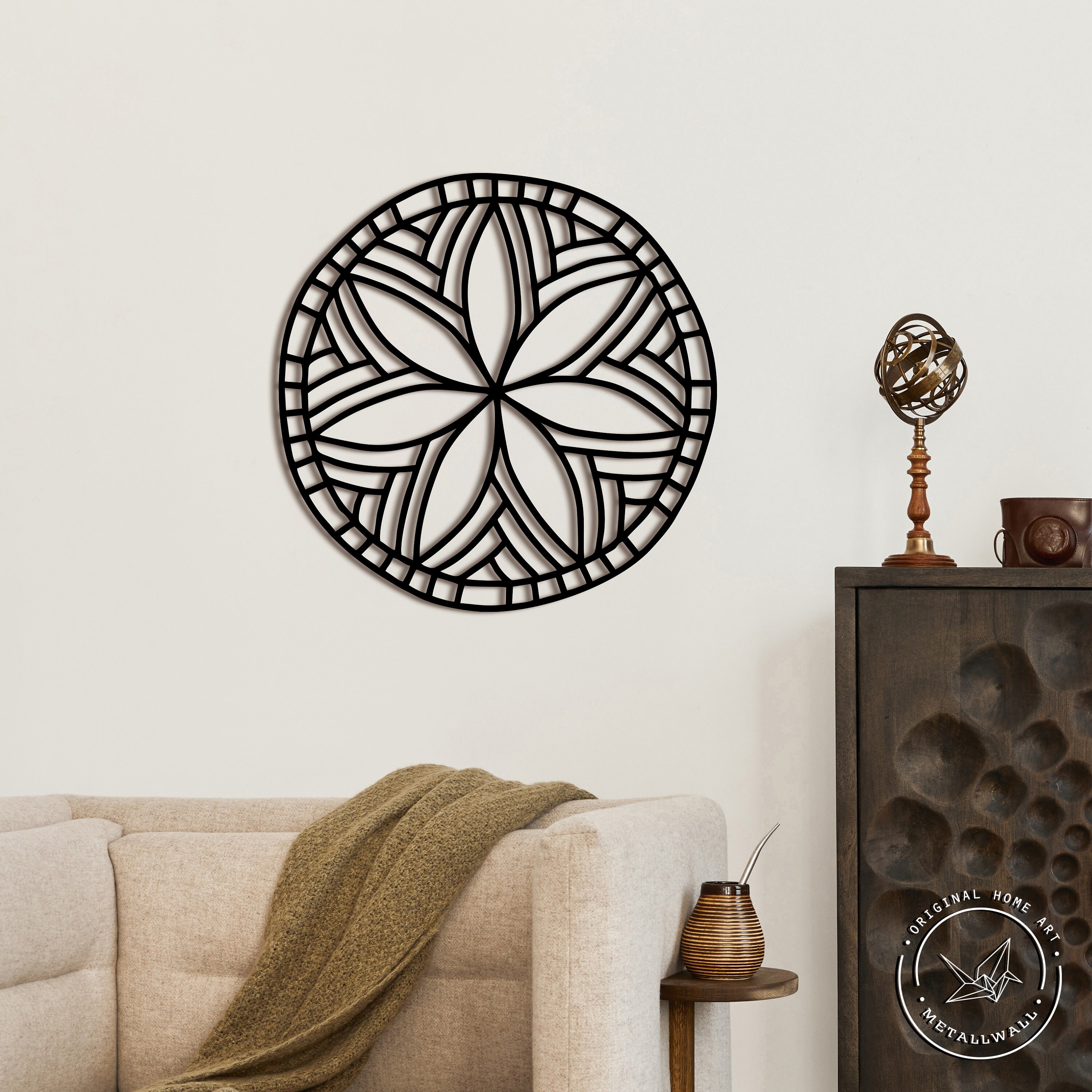 Mandala metal wall art Large wall hanging home decor Living Etsy