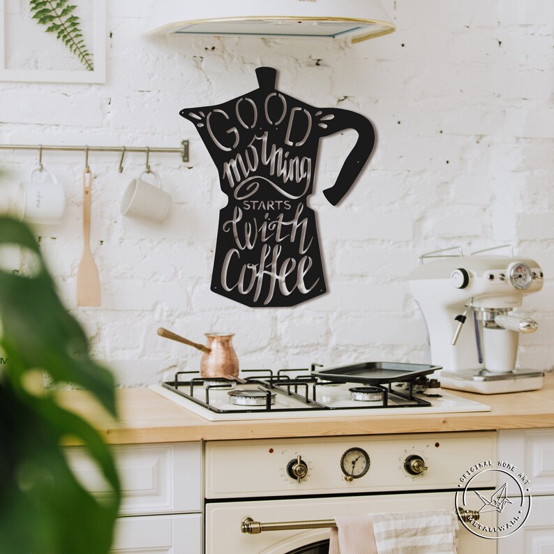 Coffee metal wall art kitchen sign Home decor Wall hangings Etsy
