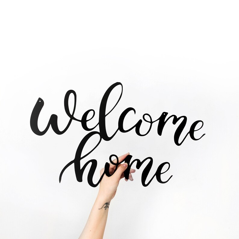 home Metal Wall Art Word Home Decor Housewarming Gift Etsy