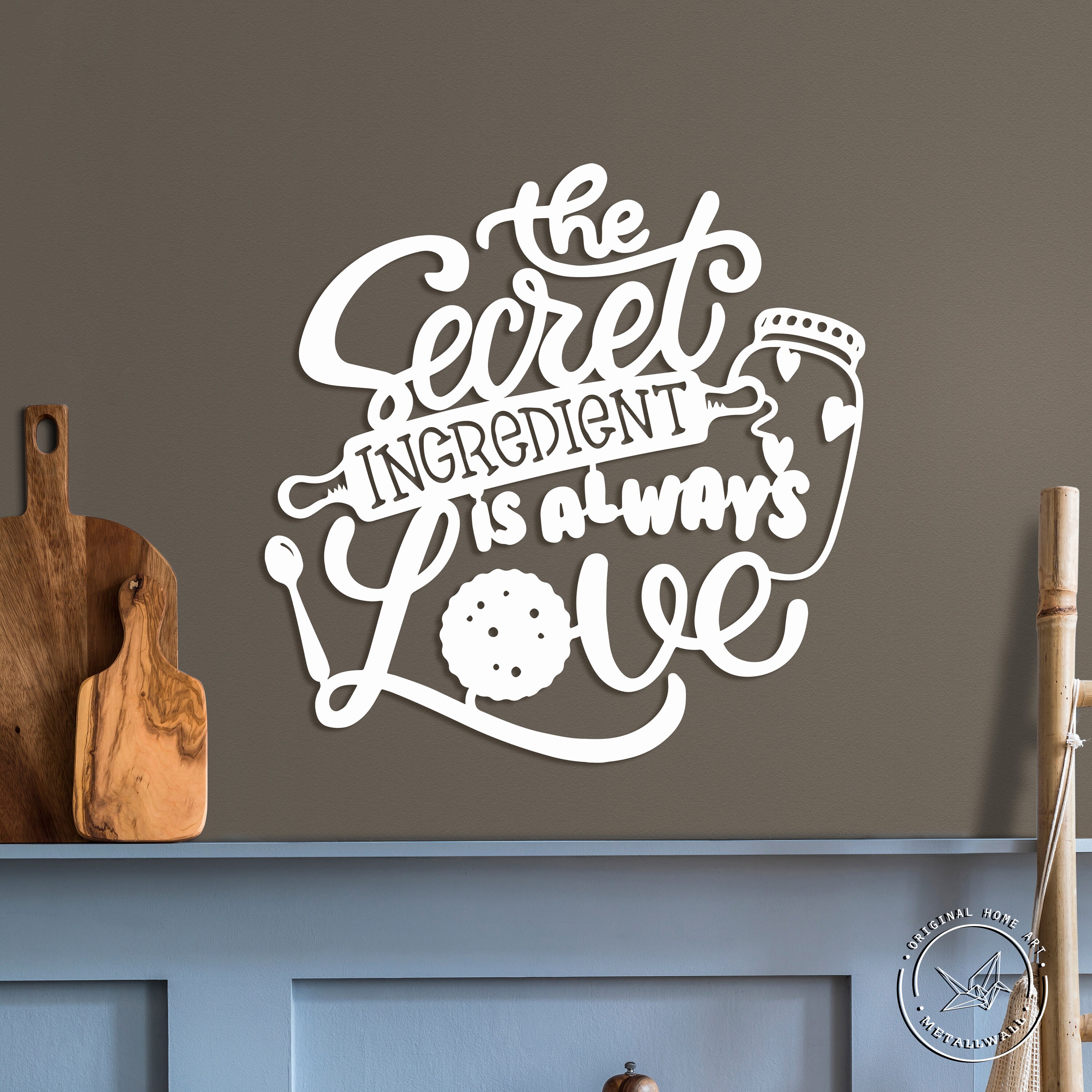 The Secret ingredient is always Love sign Kitchen metal wall Etsy