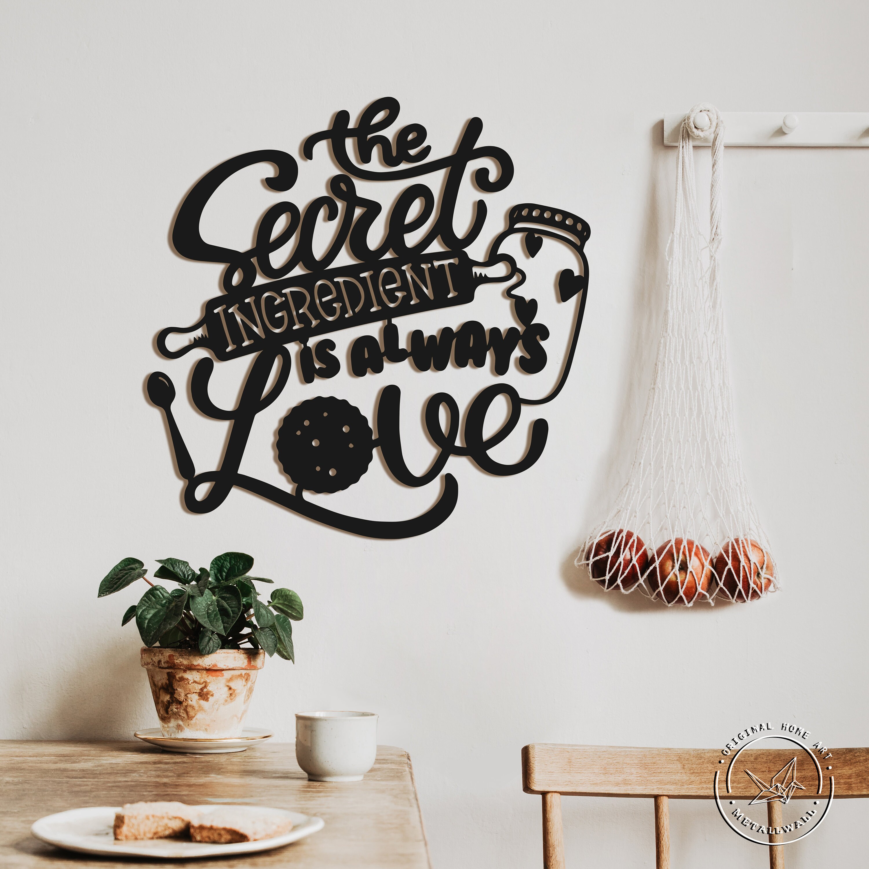 The Secret ingredient is always Love sign Kitchen metal wall Etsy