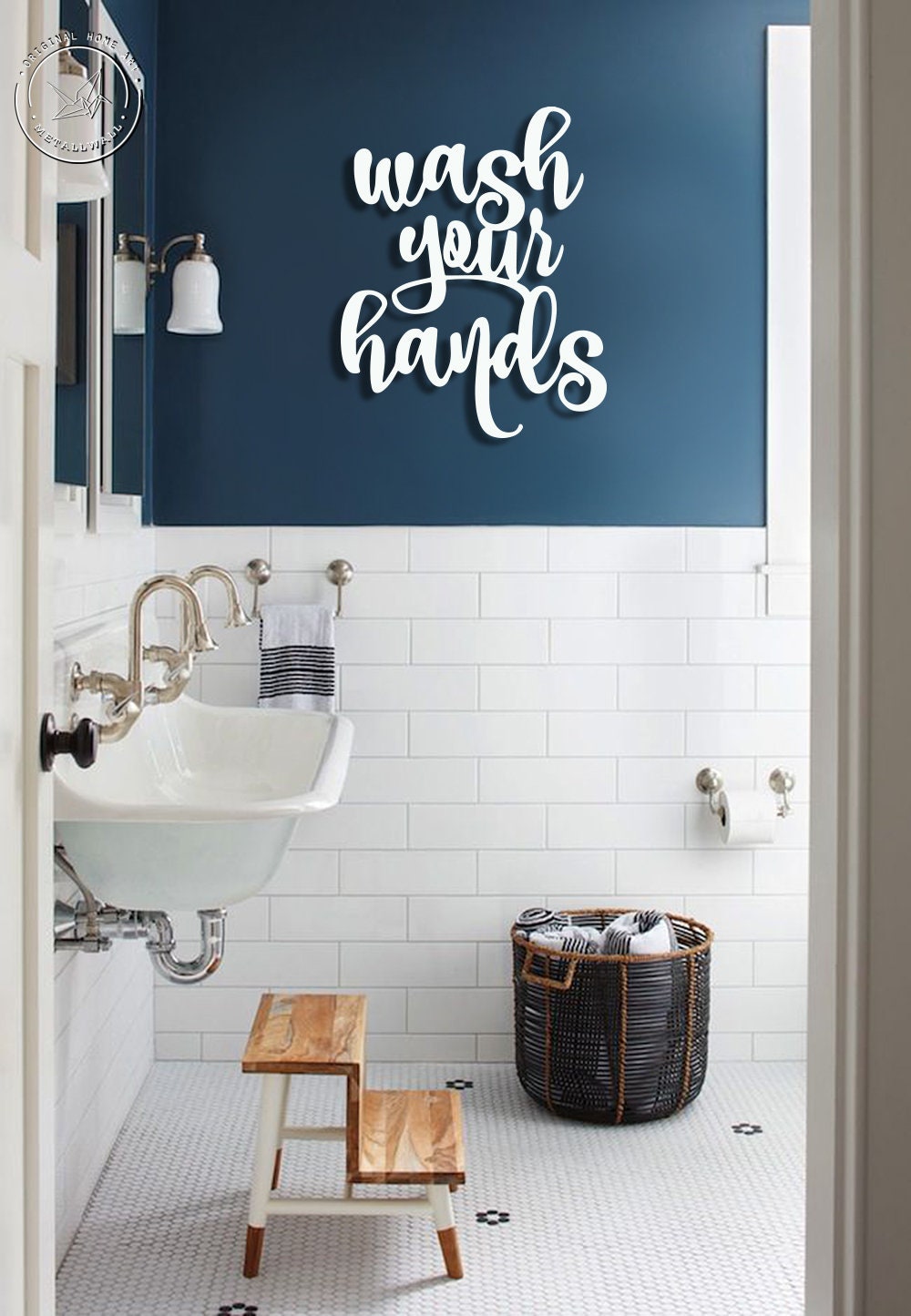 Wash your hands bathroom sign metal wall art wall decor Wall | Etsy