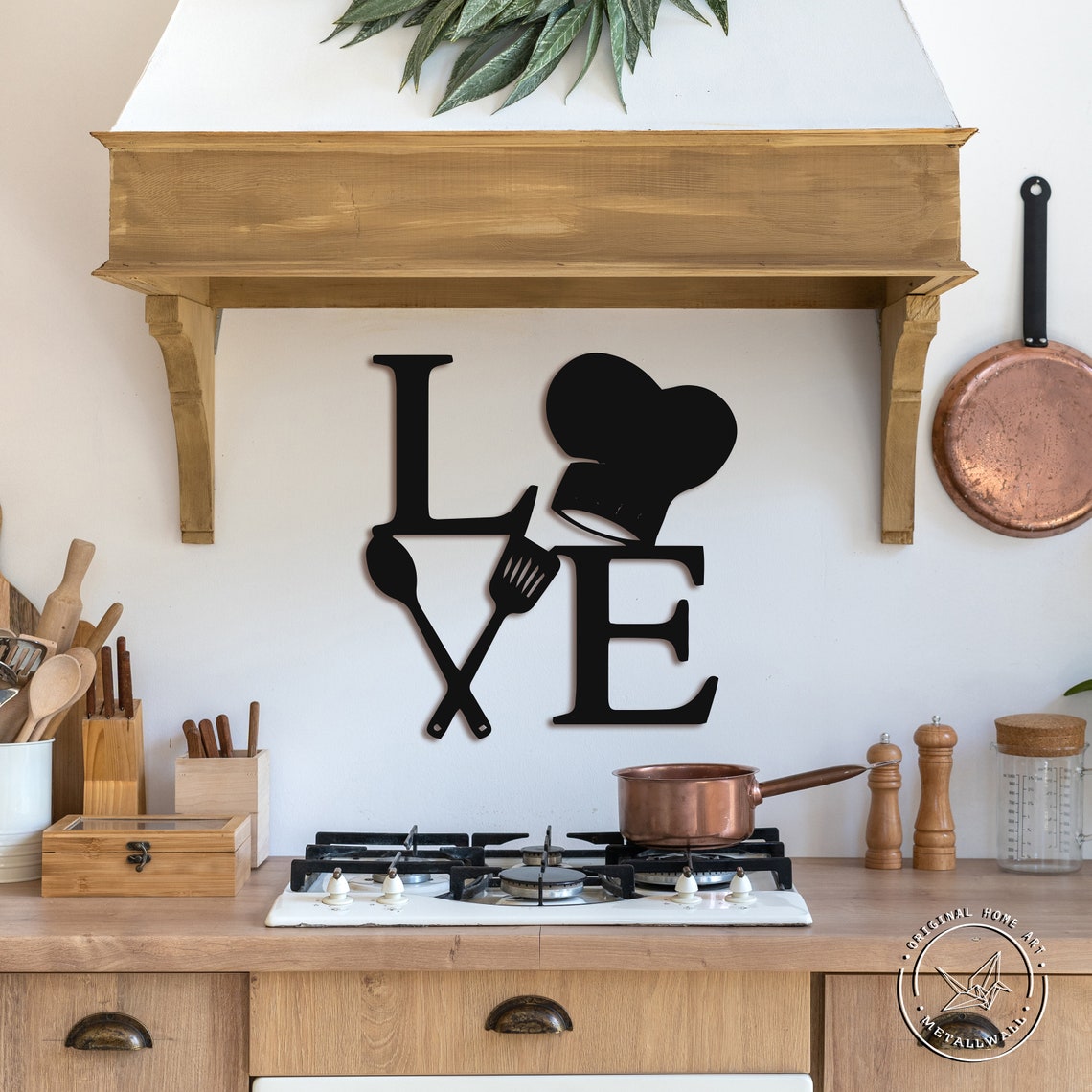 Metal Wall Art Kitchen wall decor Love sign Metal Letters Wall Etsy