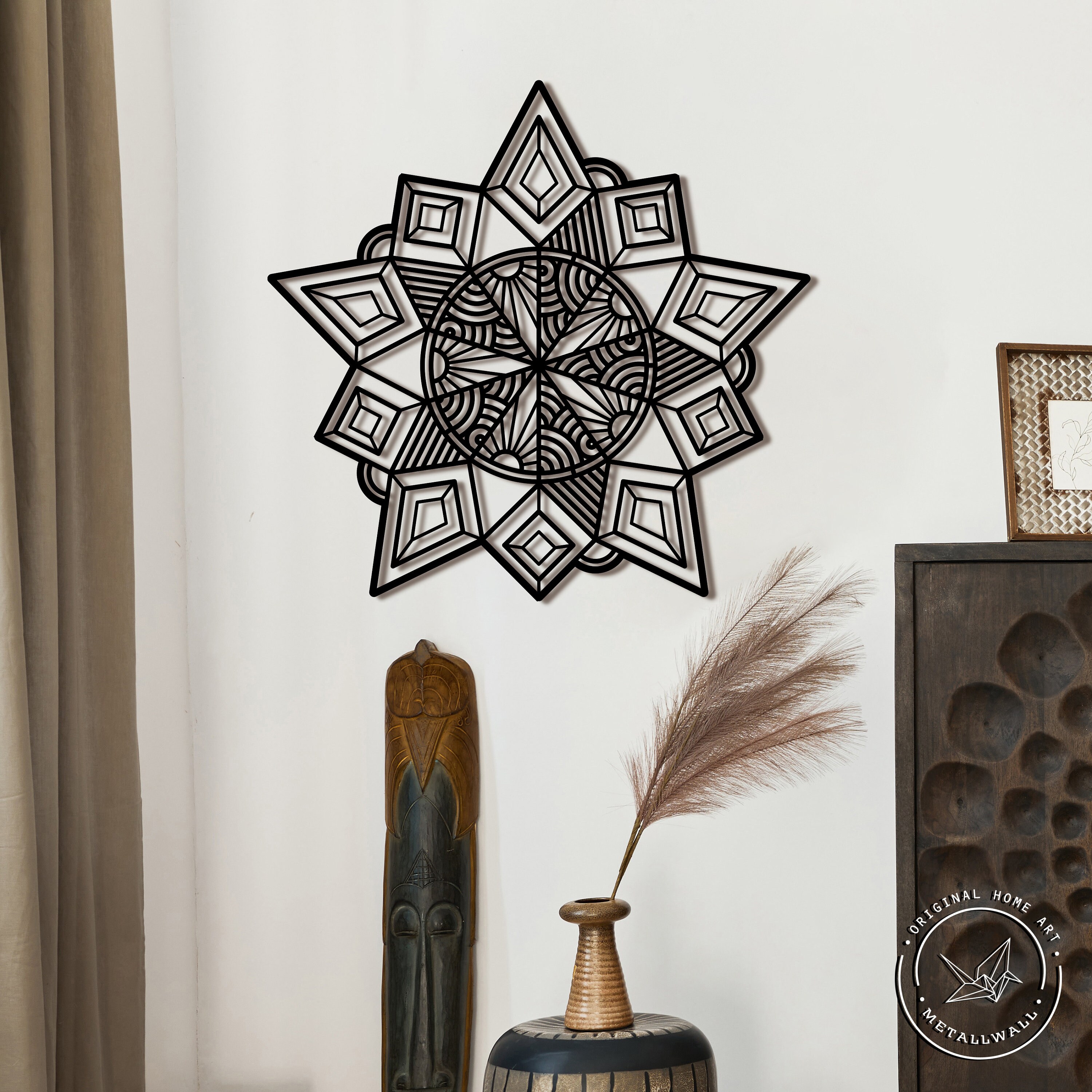 Mandala metal wall art Large wall hanging home decor Living Etsy