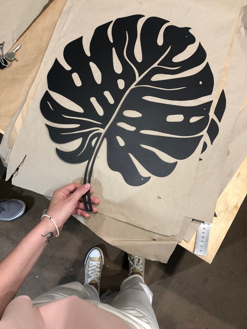 Monstera Leaf Metal Wall Art Wall hanging home decor Metal Etsy