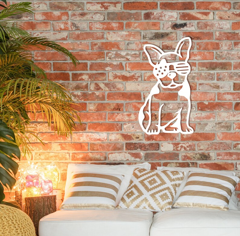 Metal Wall Art American Bulldog Dog Animal steel Home Decor Etsy