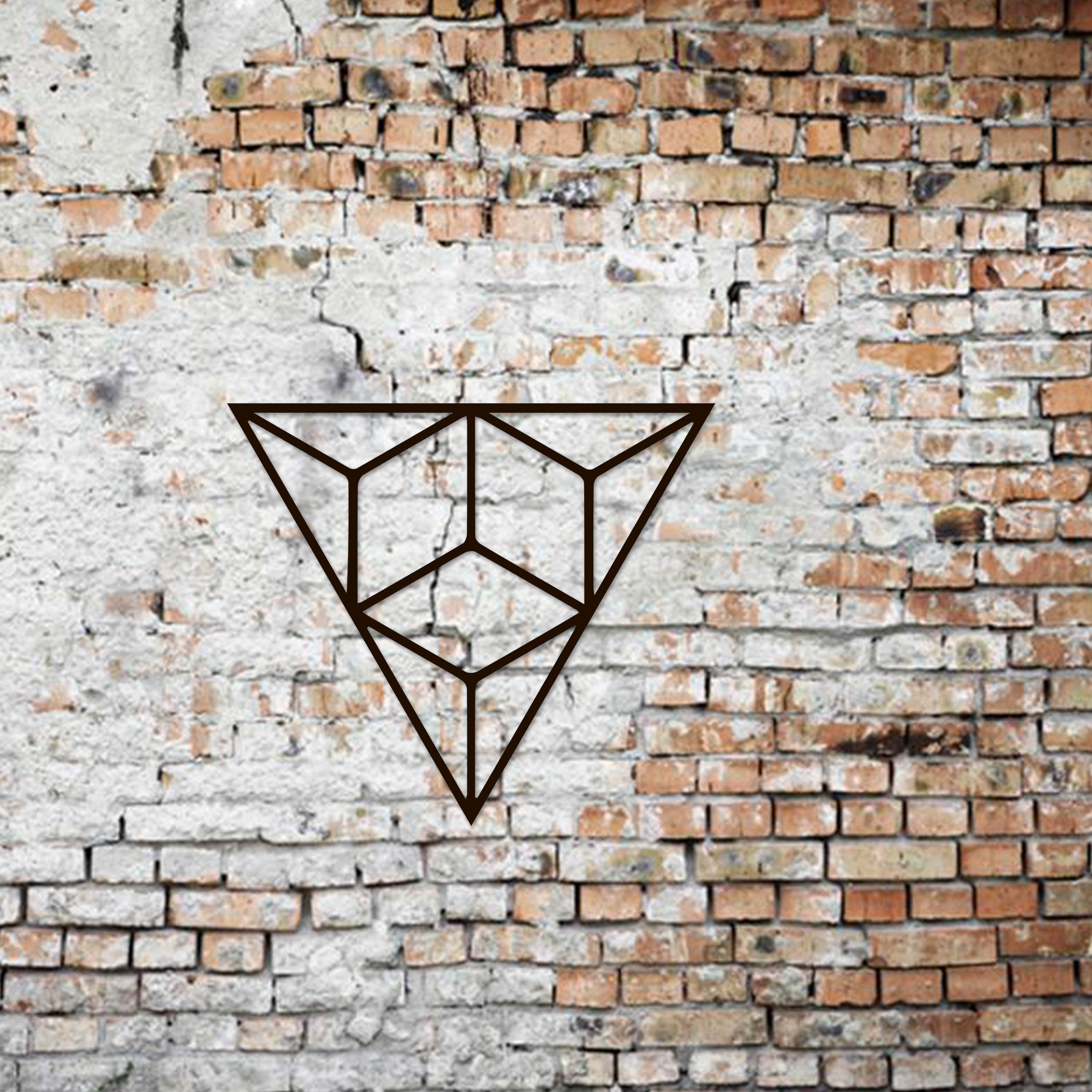 Metal Wall Art geometric Triangle Home Decor Metal Wall Etsy