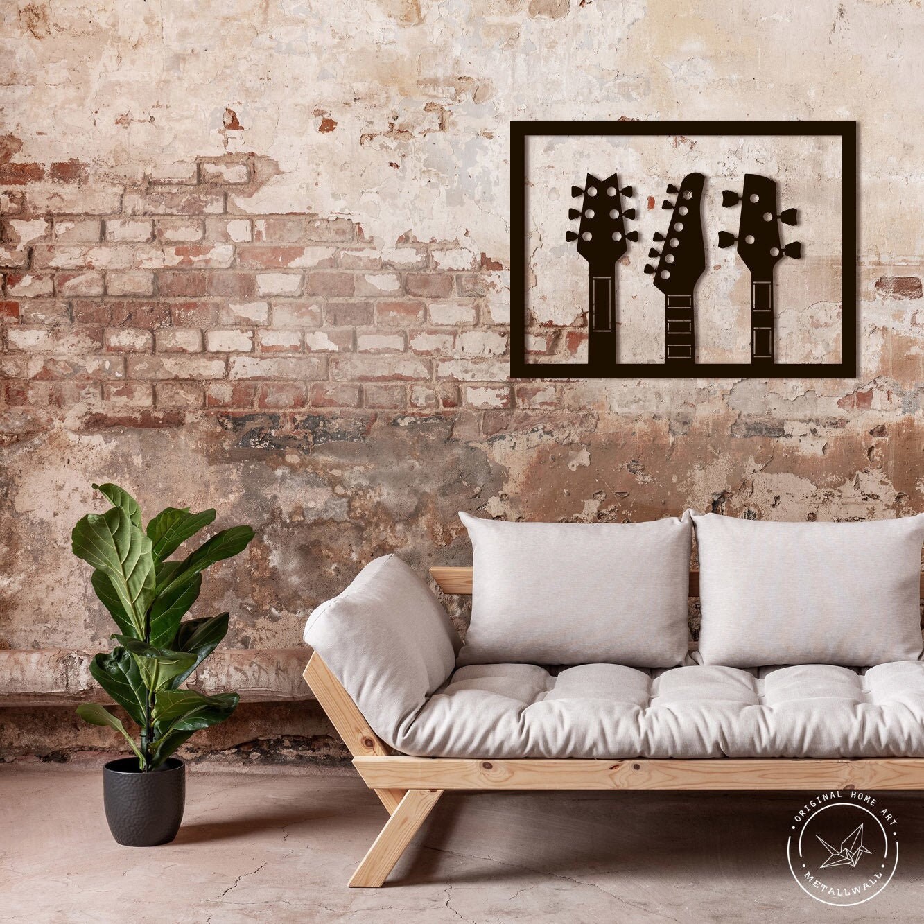 Metal wall art guitar Music Decor Office decor Bedroom Living Etsy