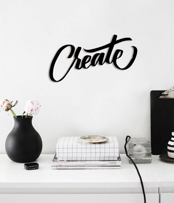 Create Metal Word Wall Art Home Decor Hanging Sign Gift Words Etsy