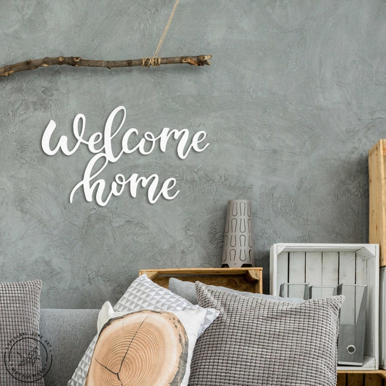 home Metal Wall Art Word Home Decor Housewarming Gift Etsy