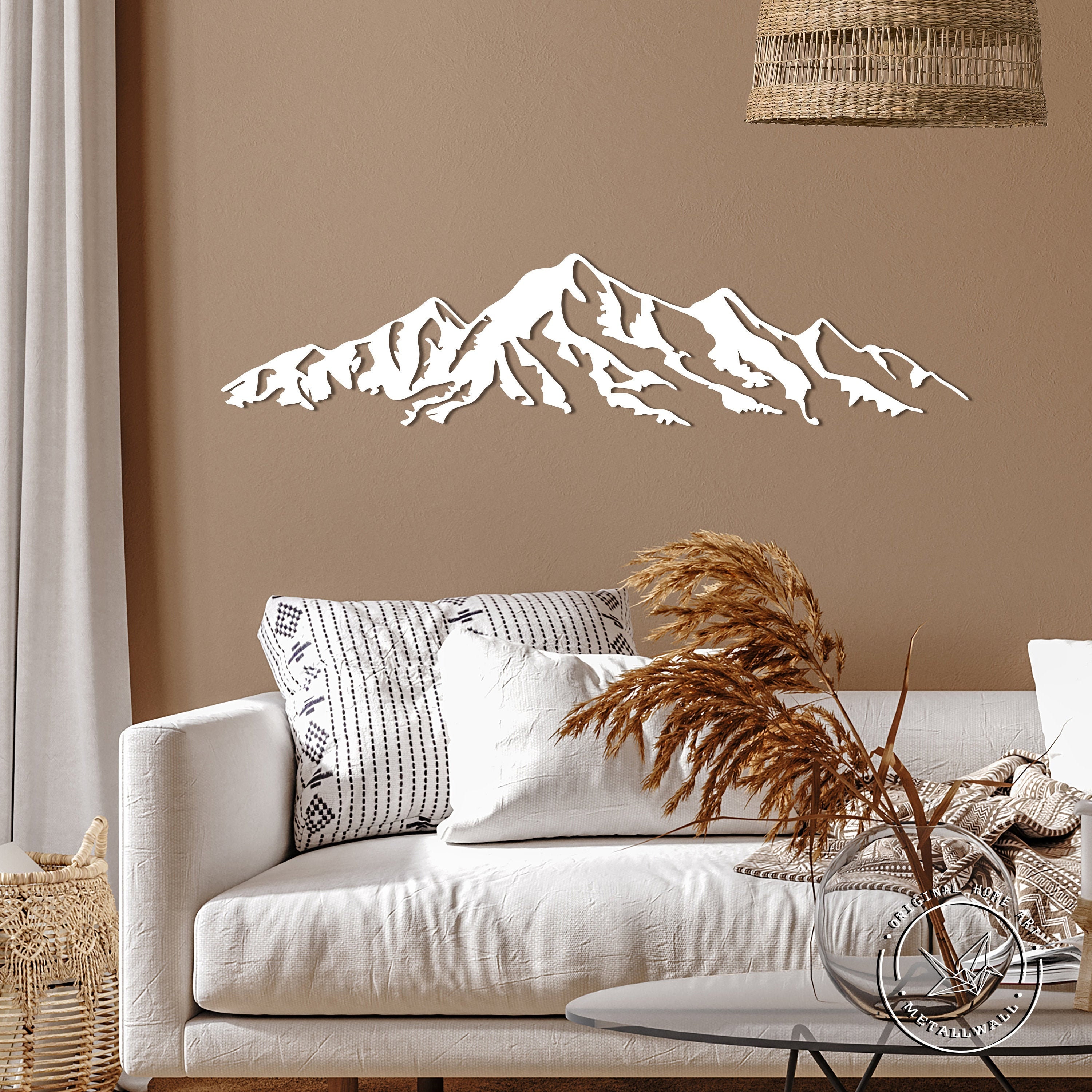 Mountain metal wall art Mountains wall decor Large wall Etsy