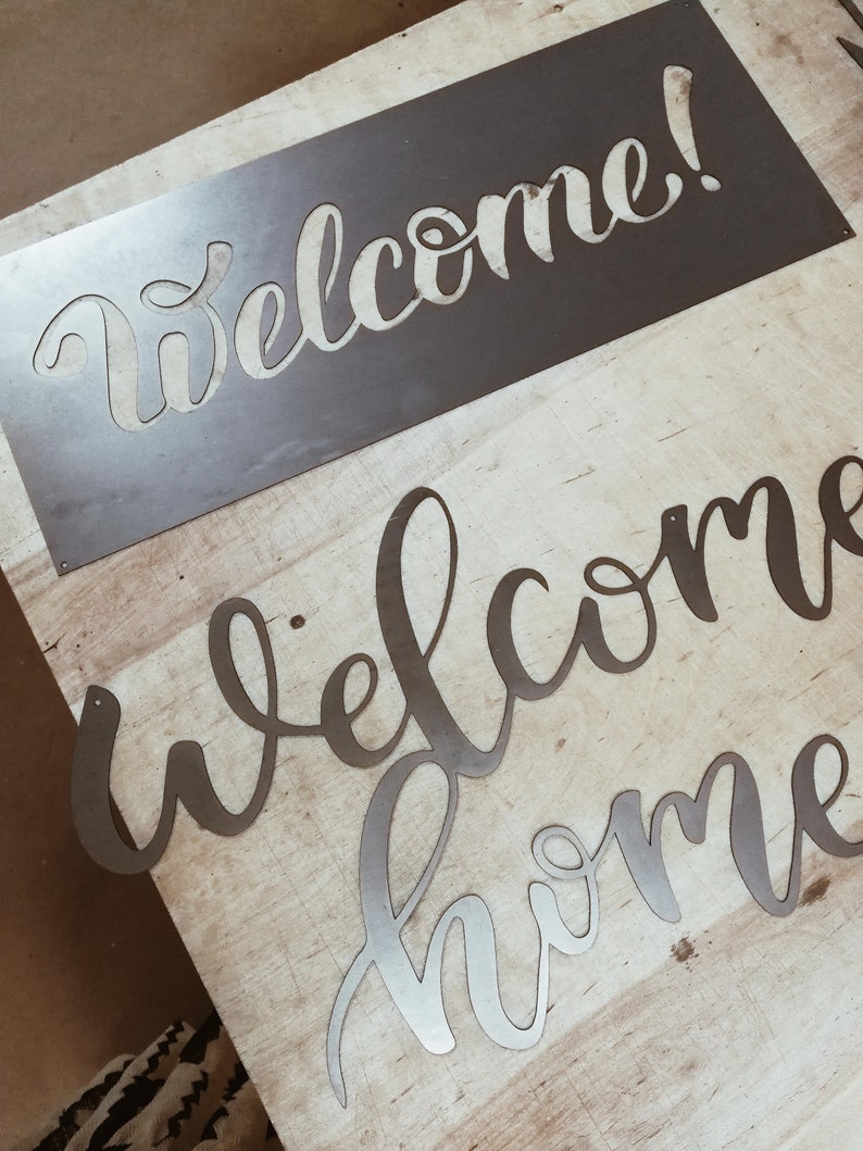 home Metal Wall Art Word Home Decor Housewarming Gift Etsy