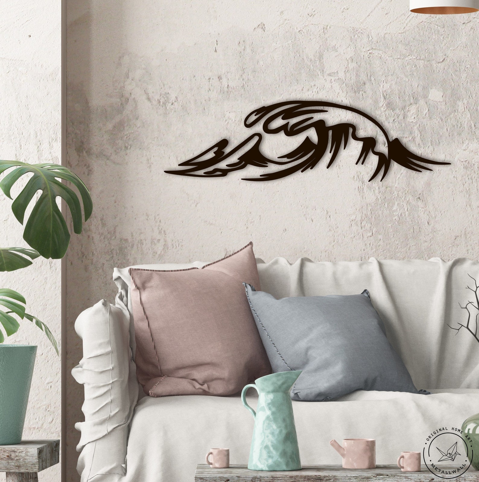 Sea Waves Metal Wall Art Home Decor Metal signs large metal Etsy