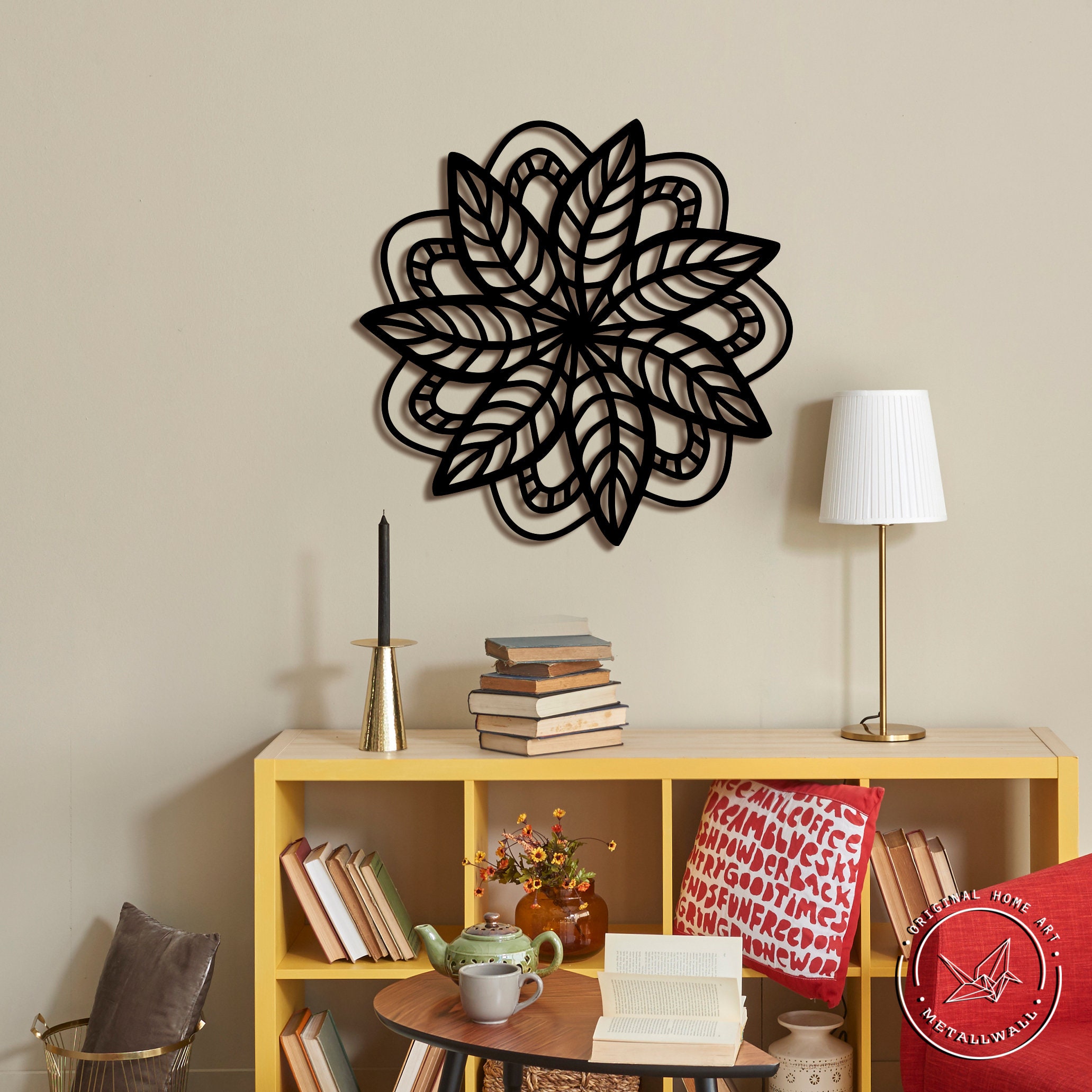 Mandala metal wall art Large wall hanging home decor Living Etsy