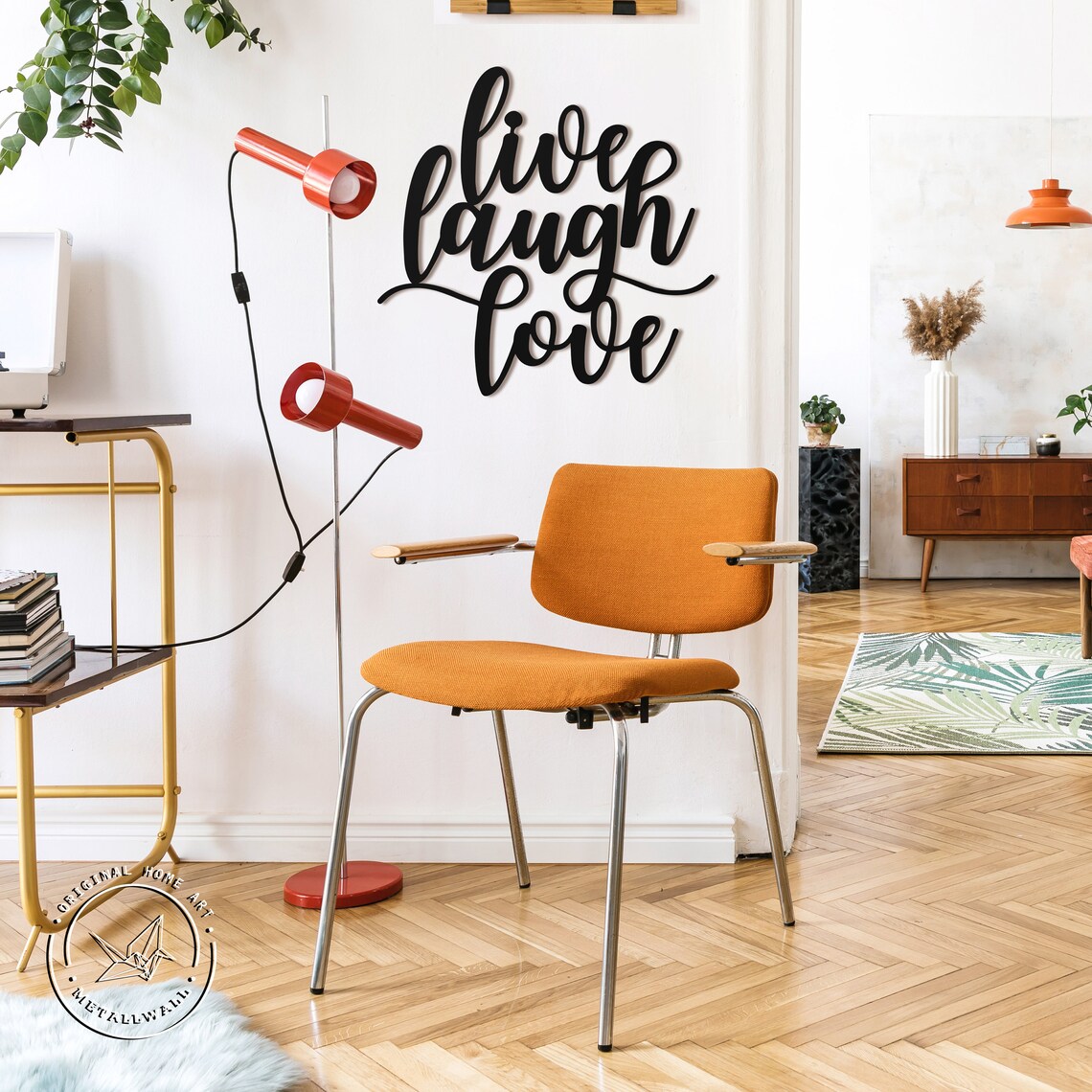 Metal wall art Home decor signs Live Laugh Love Wall hanging | Etsy