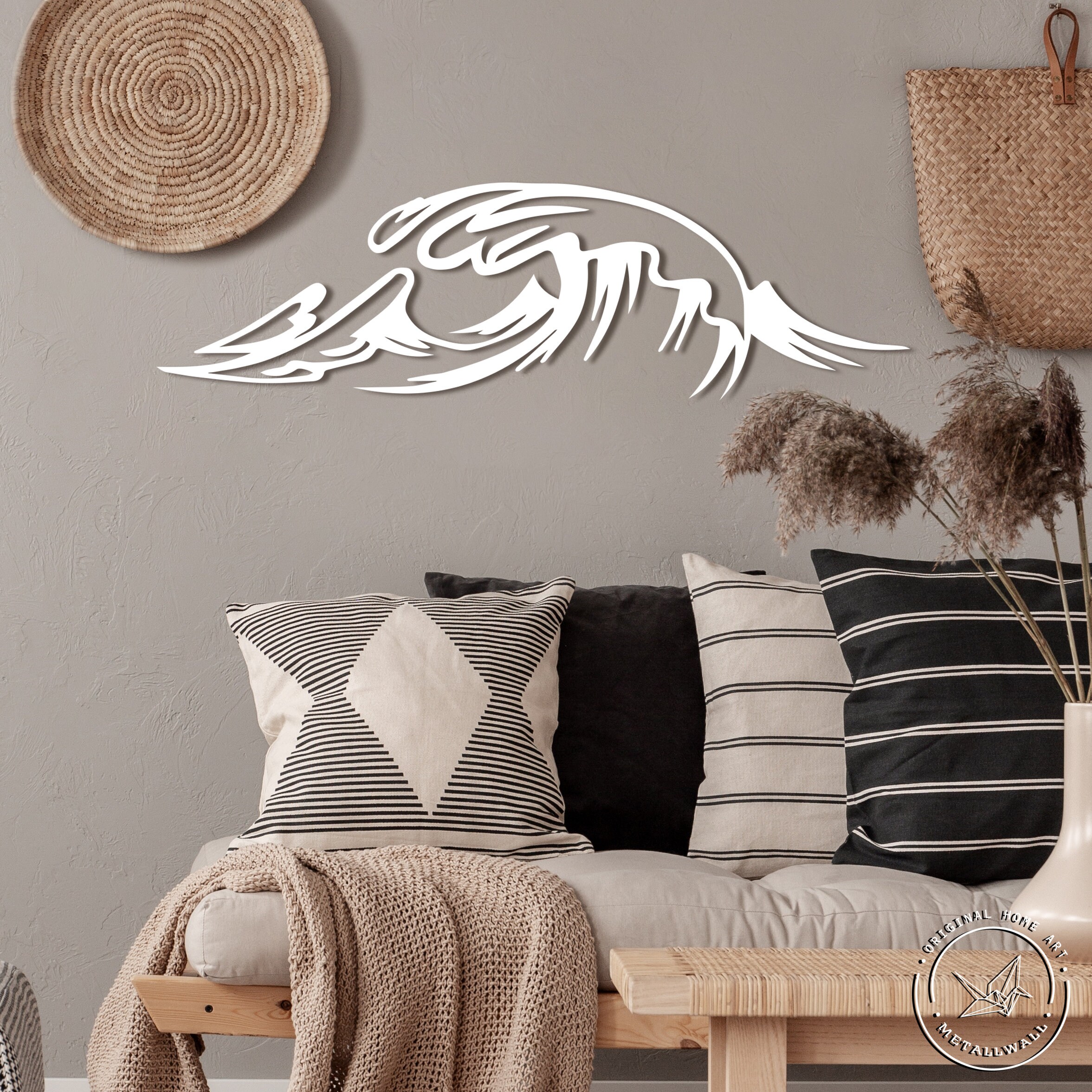 Sea Waves Metal Wall Art Home Decor Metal signs large metal Etsy