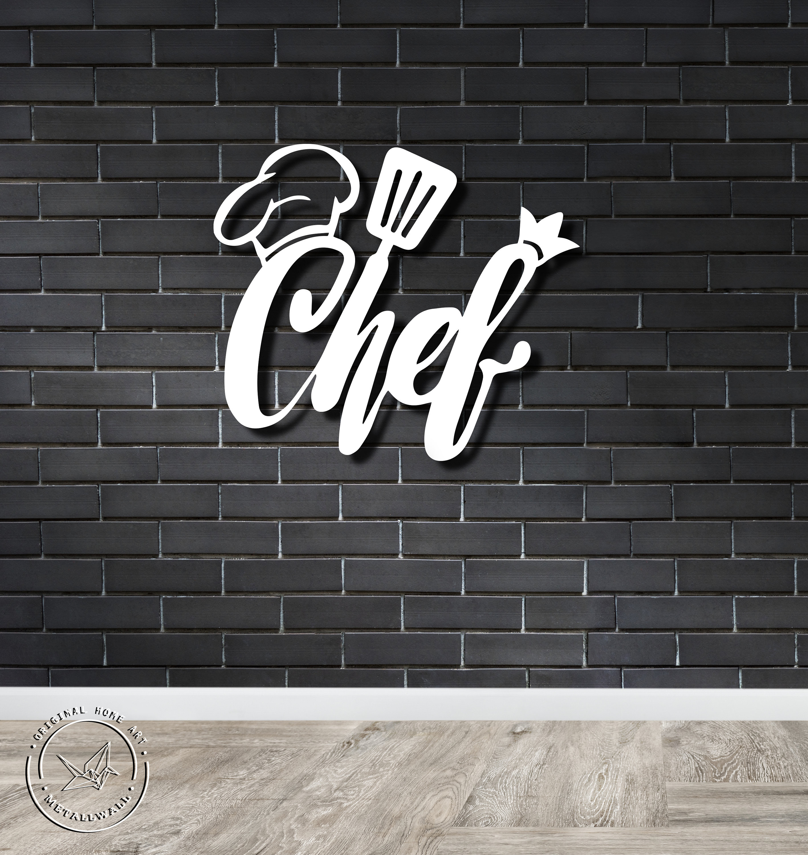 CHEF Metal wall art Kitchen wall signs Metal letters Metal Etsy