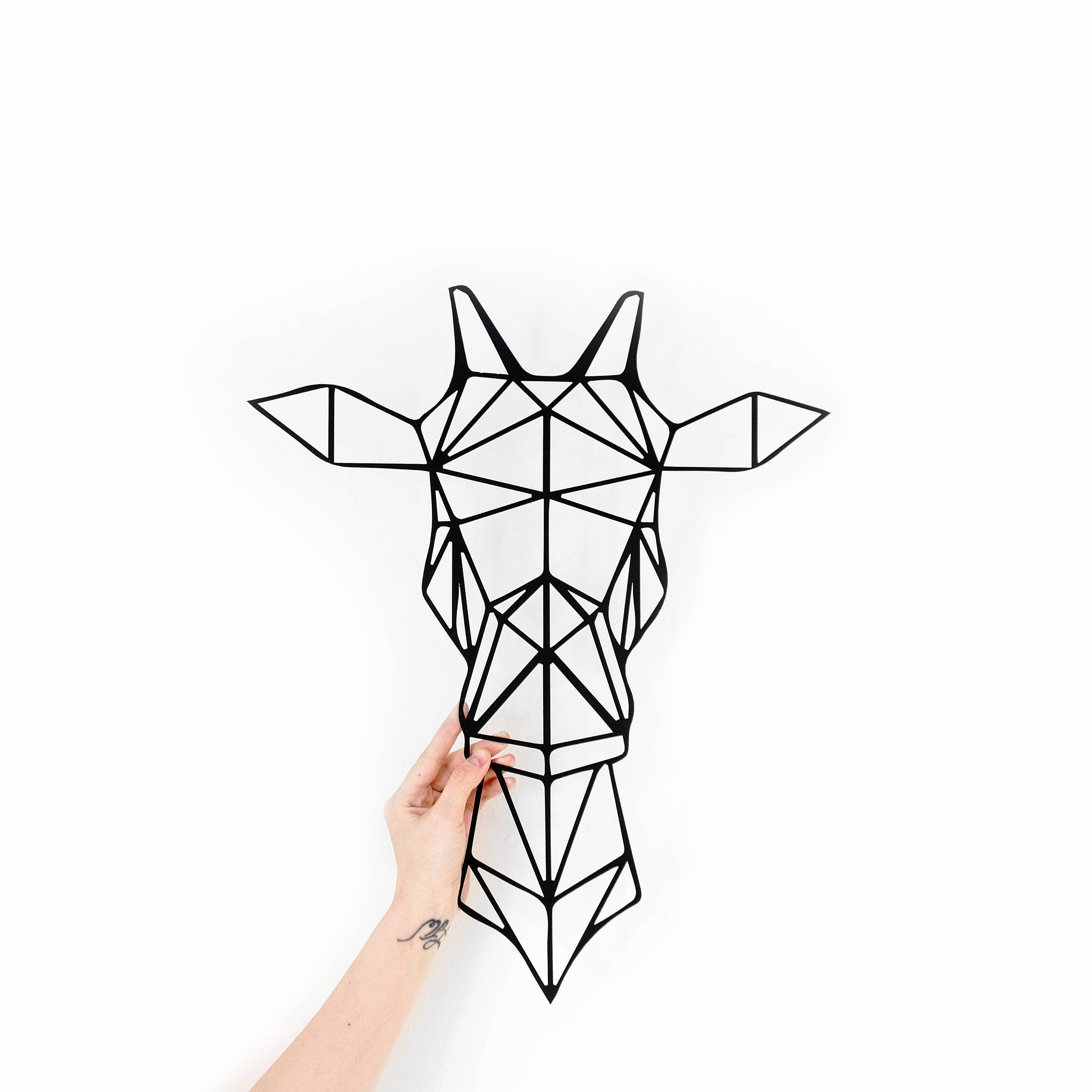 Metal Wall Art Geometric Animal Head Giraffe home decor Sign Etsy