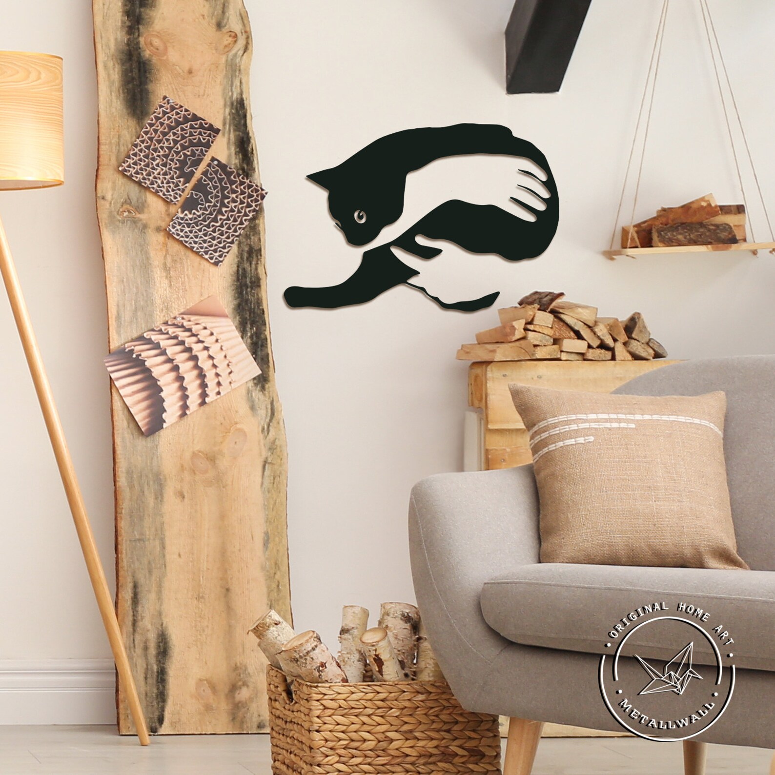 Metal wall art Cat decor Cat sign Wall hanging large Metal Etsy