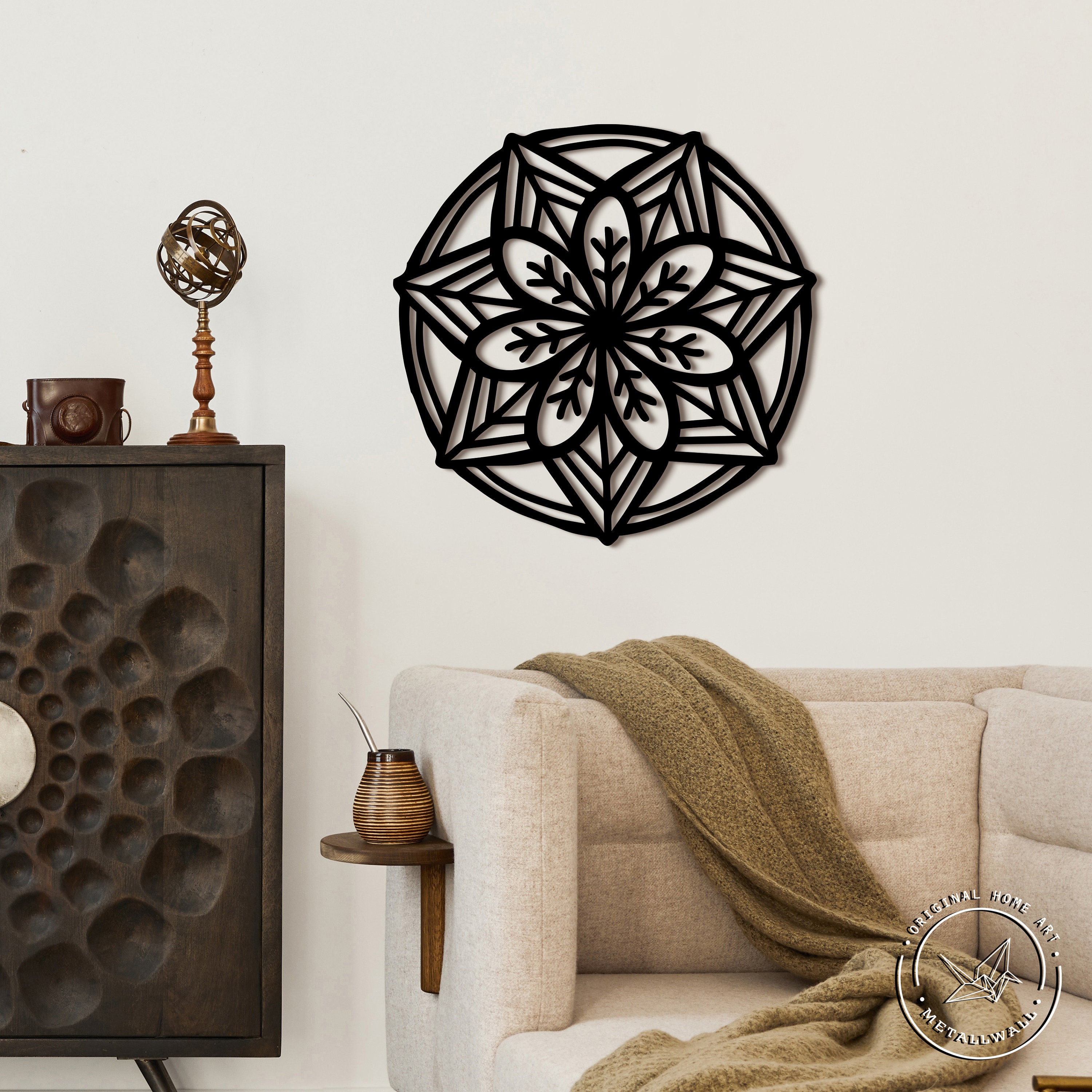 Mandala metal wall art Large wall hanging home decor Living Etsy