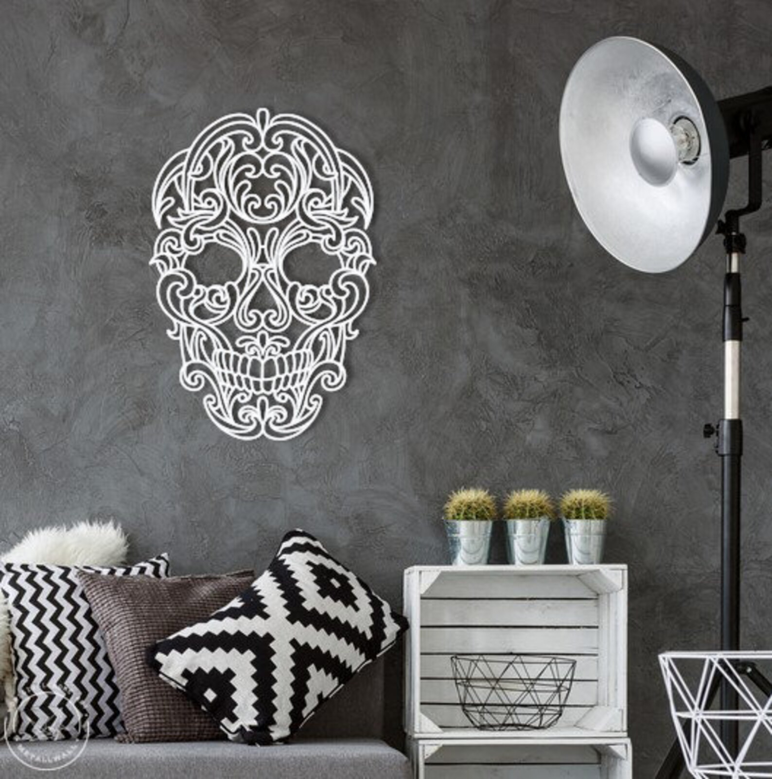 Skull Metal Wall Art Home Decor Wall Hangings Etsy