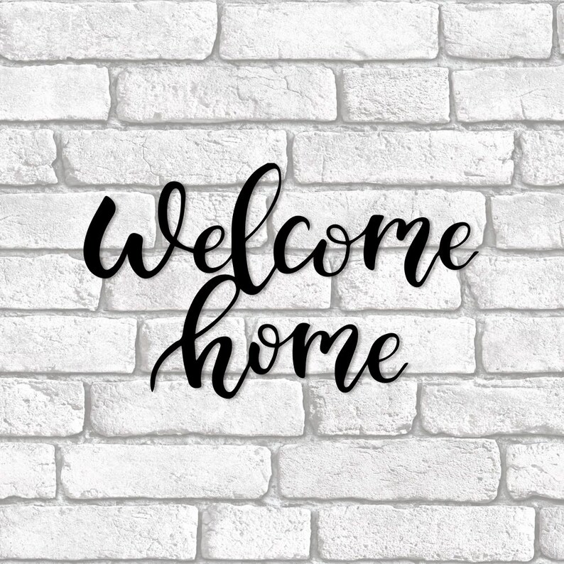 home Metal Wall Art Word Home Decor Housewarming Gift Etsy