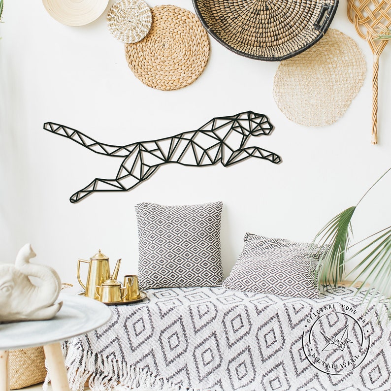 Geometric Metal Wall Art Cheetah Home Decor Wild Cat Leopard Norway - Cheetah Home Decor Geometric Metal Wall Art Cheetah Home Decor Wild Cat Leopard Norway - Cheetah Home Decor