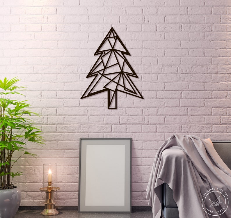 Geometric Tree Metal Wall Art Home Decor Wall Hanging Farmhouse Decor Housewarming Gift Minimalist Wall Art Metal Wall Decor Home Living Signs Seasonalliving Com