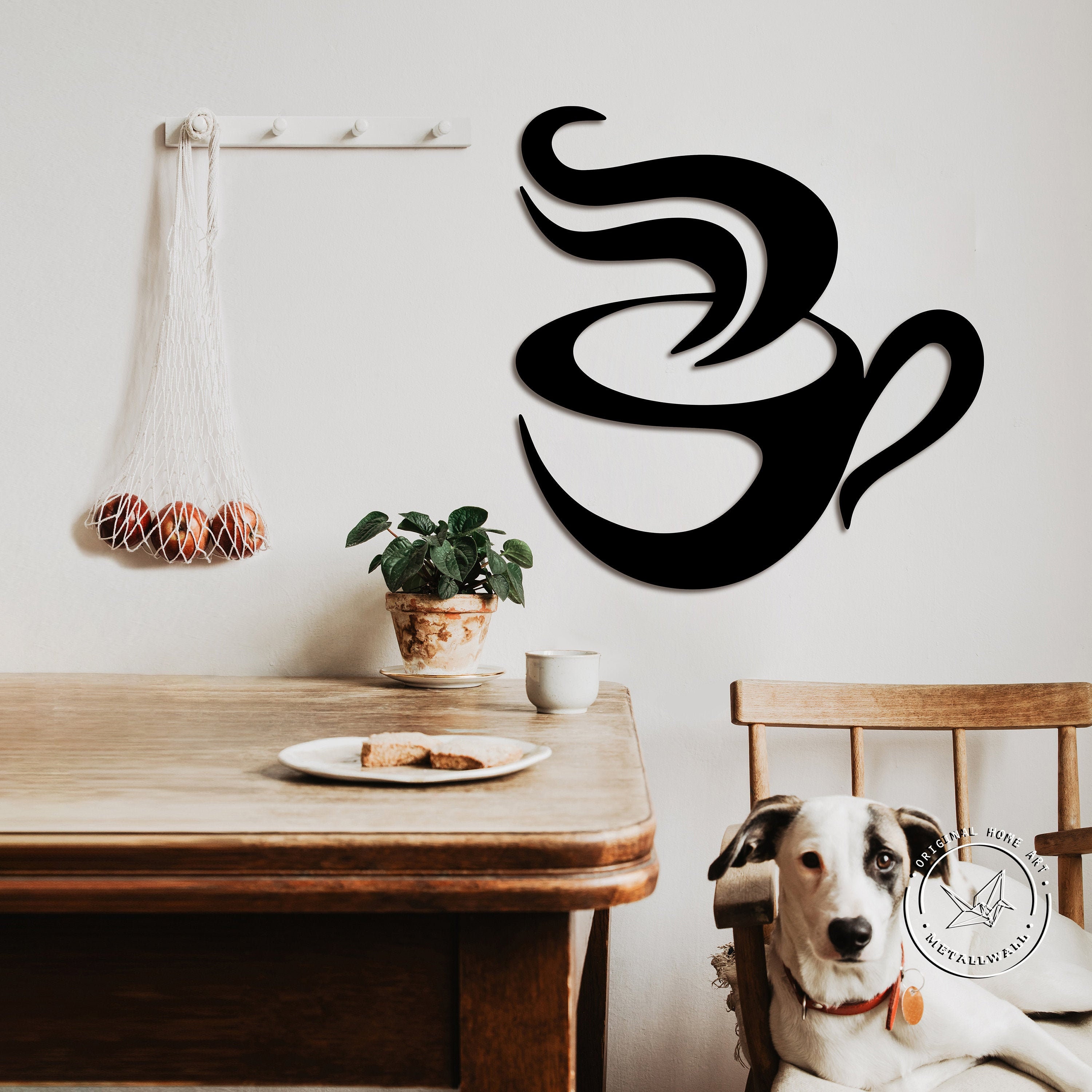 Coffee cup sign metal wall art Home hecor Wall hanging Coffee Etsy