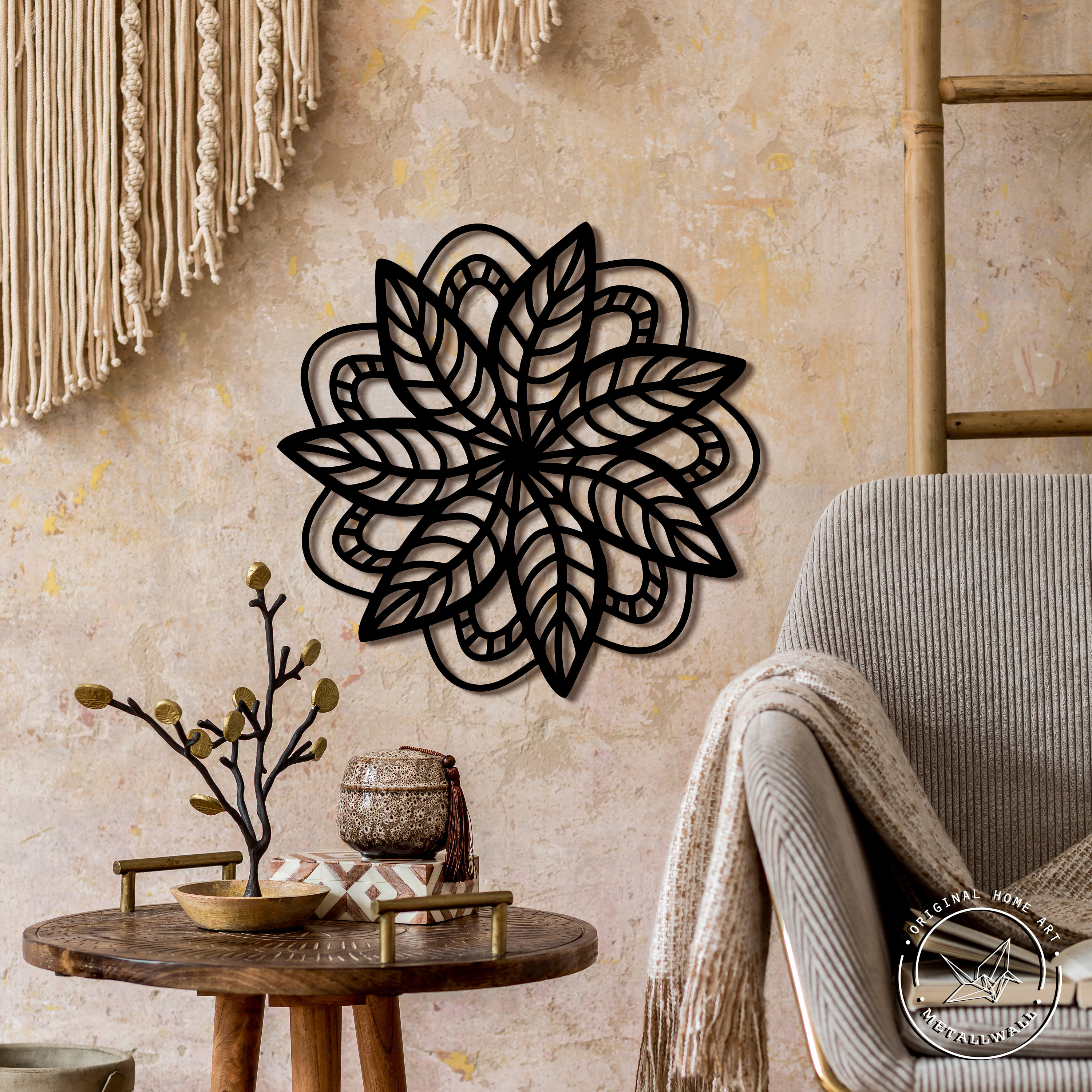 Mandala metal wall art Large wall hanging home decor Living Etsy