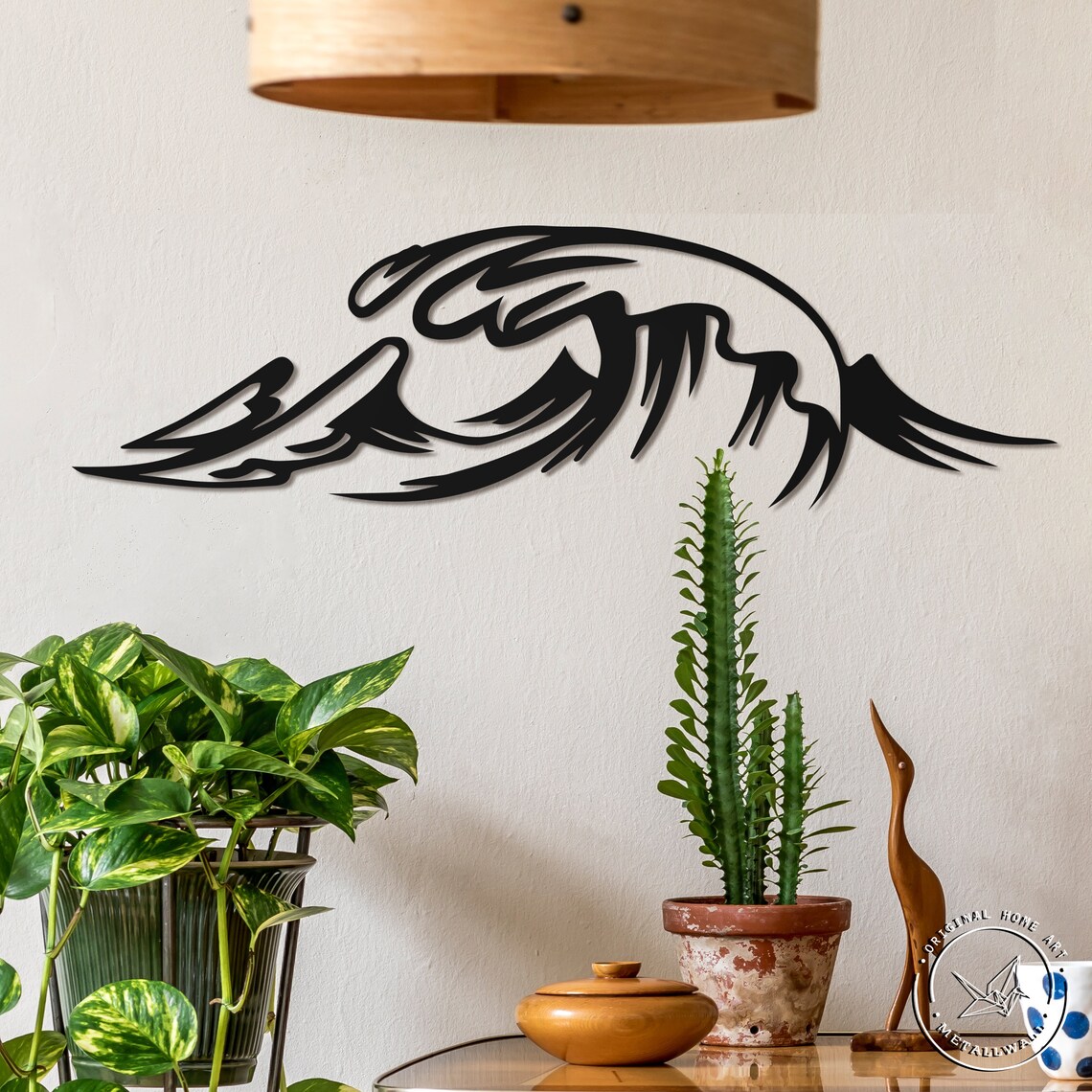 Sea Waves Metal Wall Art Home Decor Metal signs large metal Etsy