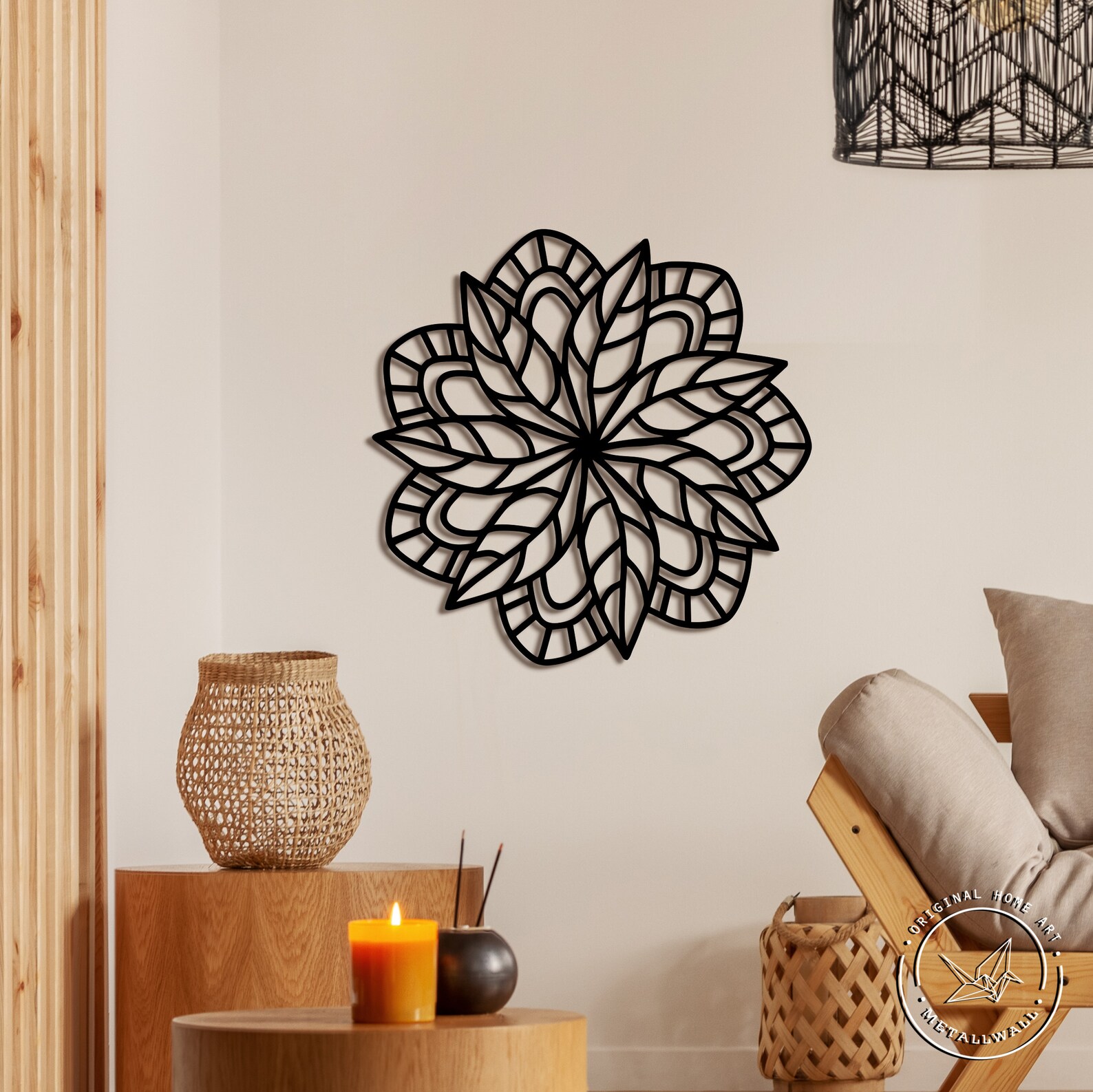 Mandala Metal Wall Art Large Wall Hanging Home Decor Living Etsy