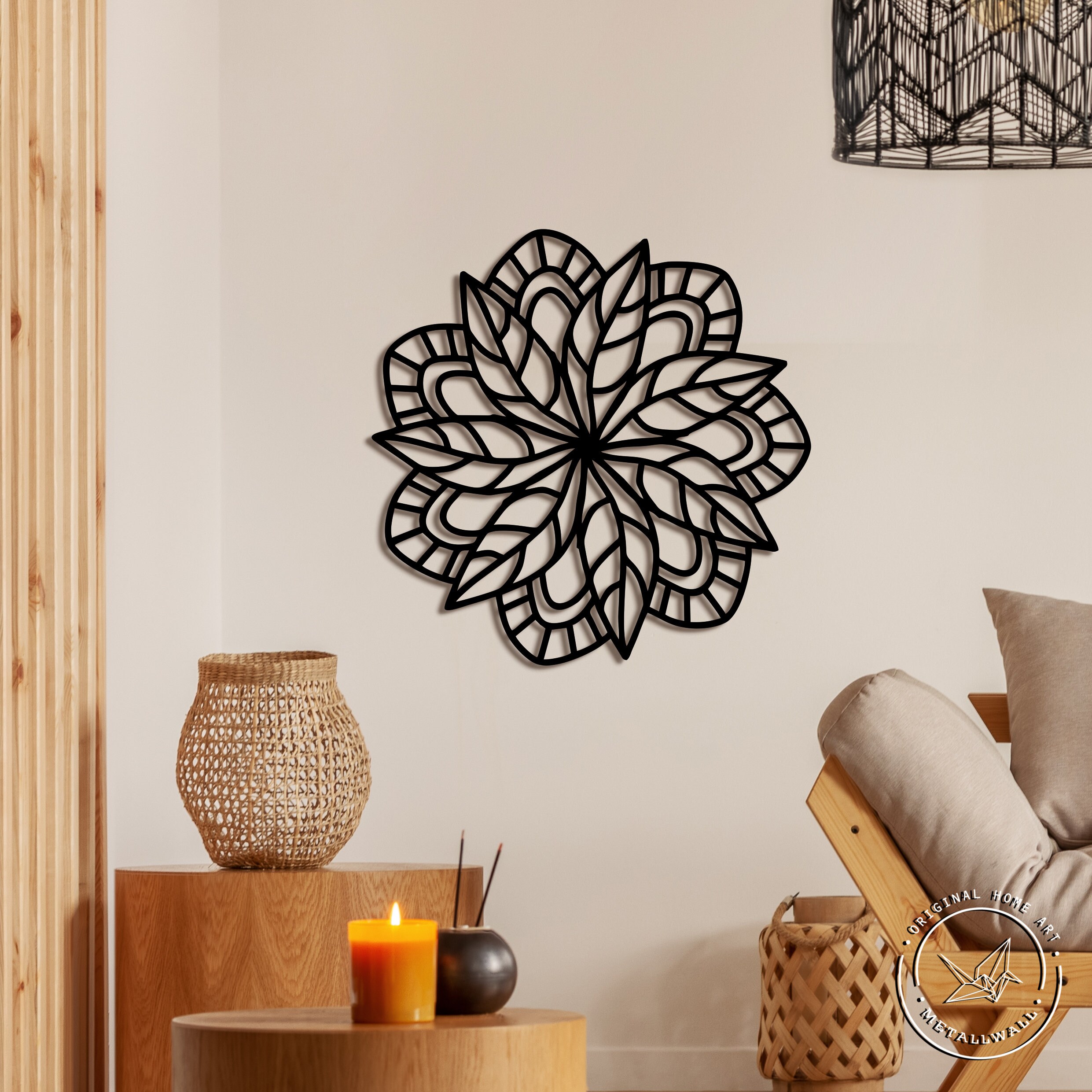 Mandala metal wall art Large wall hanging home decor Living Etsy