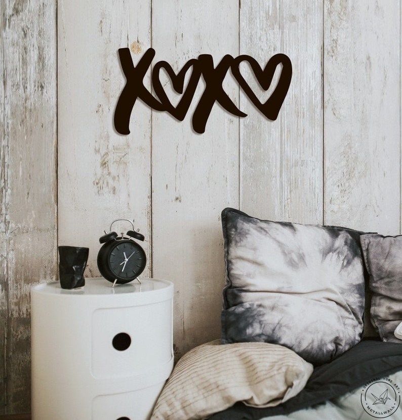 XOXO Metal Word Wall Art Home Decor Hanging Sign Gift Words | Etsy